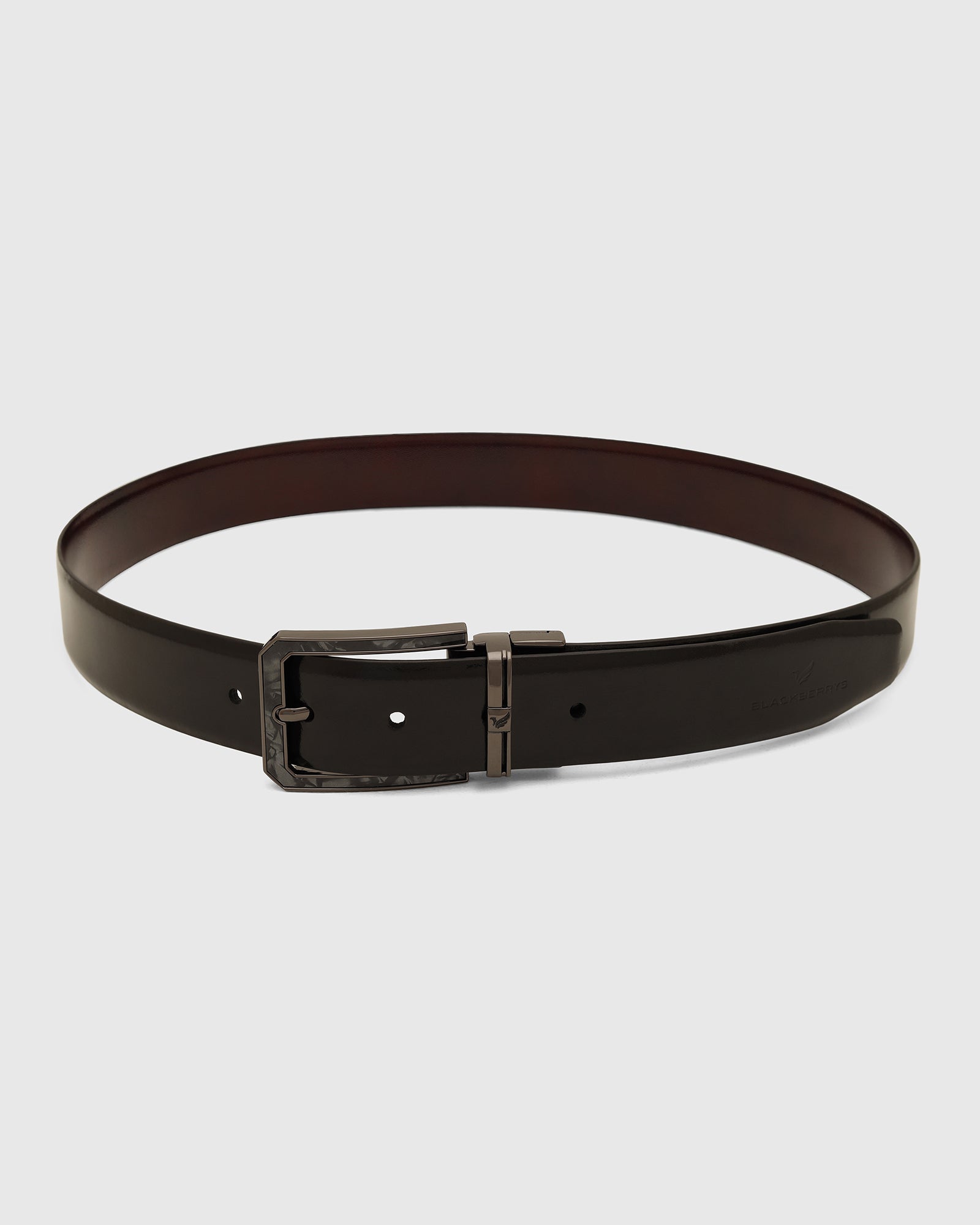 Leather Revesible Black & Burgandy Solid Belt - Washington