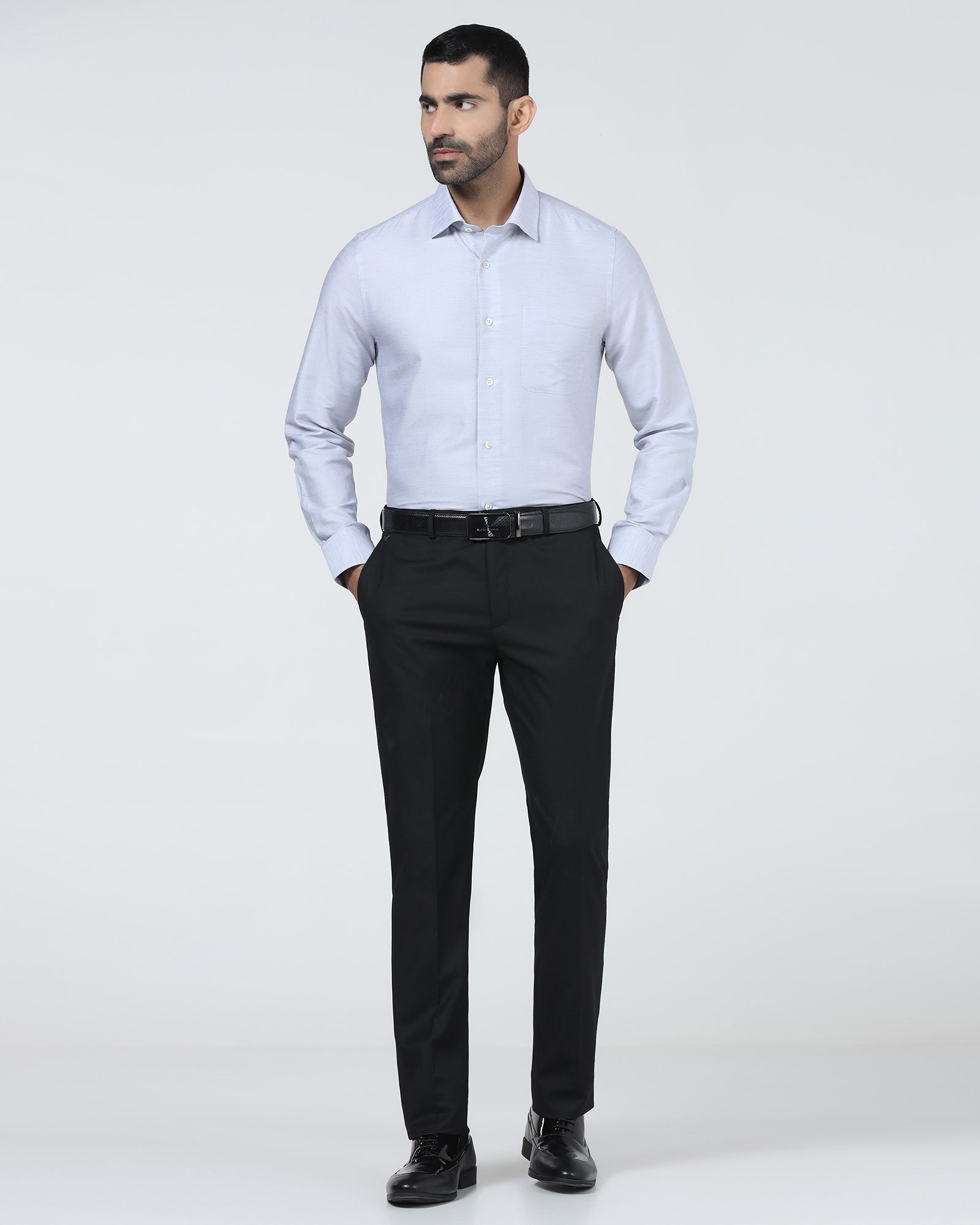 Black Check Trouser - Black-272