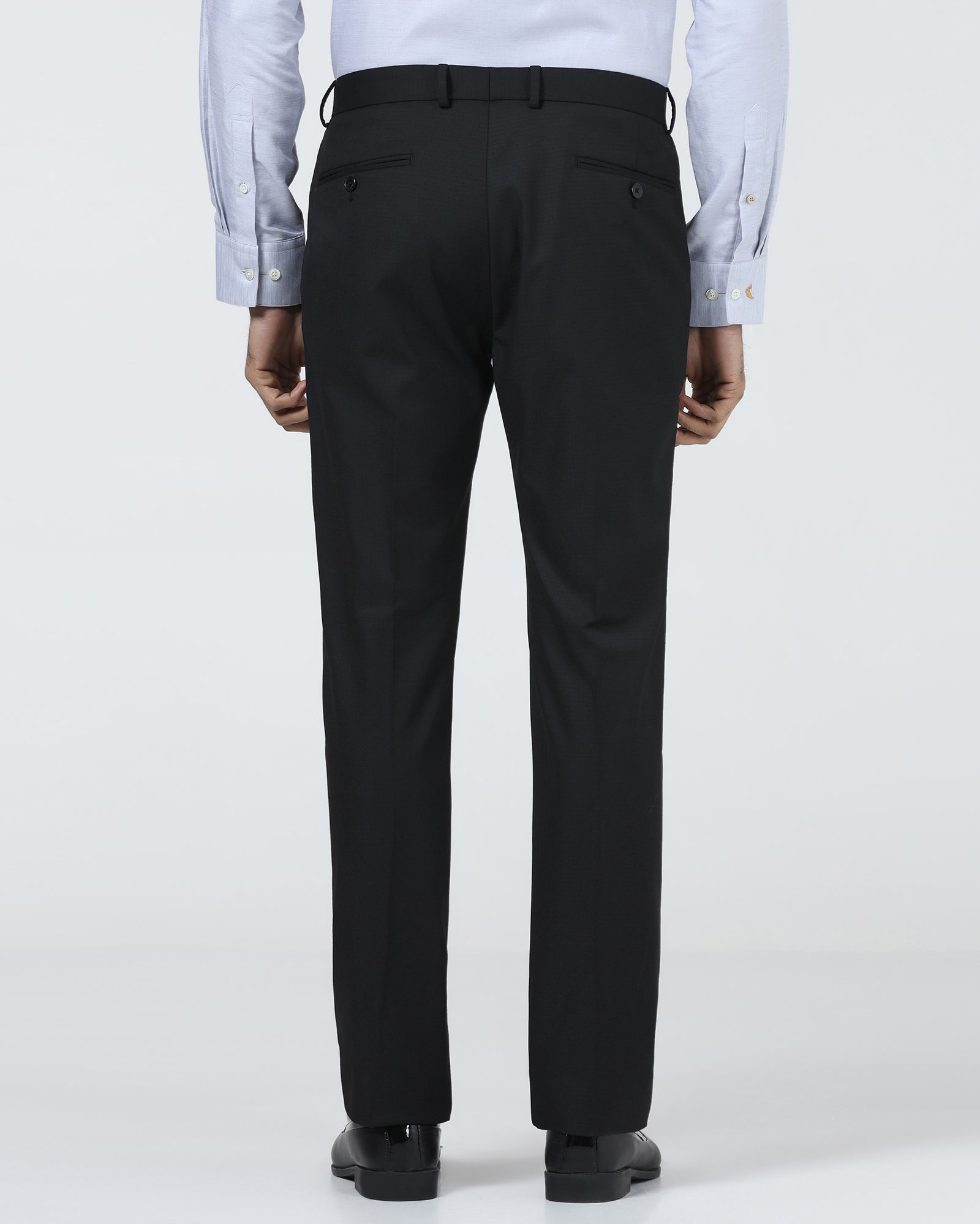 Black Check Trouser - Black-272