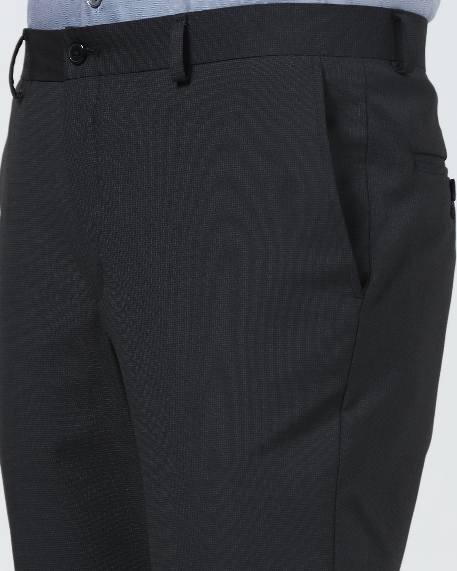 Black Textured Trouser - Bernardo