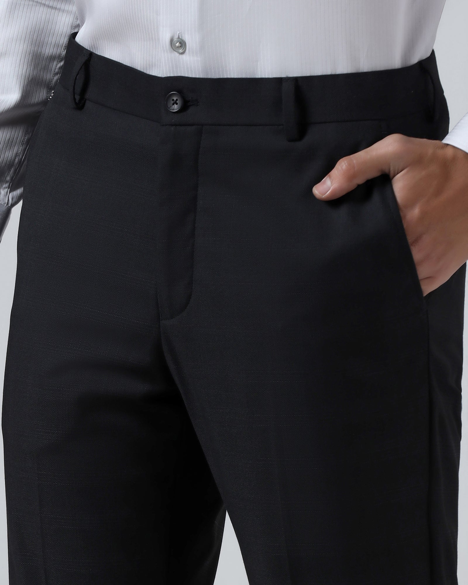 Black Check Trouser - Rogers