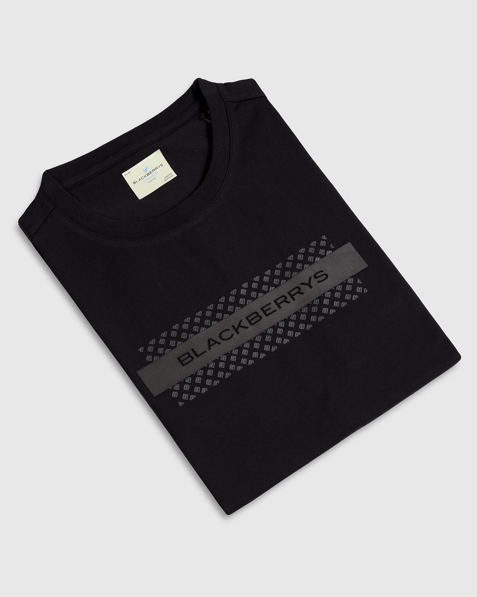 Black Crew Neck Solid T-Shirt - Zoro