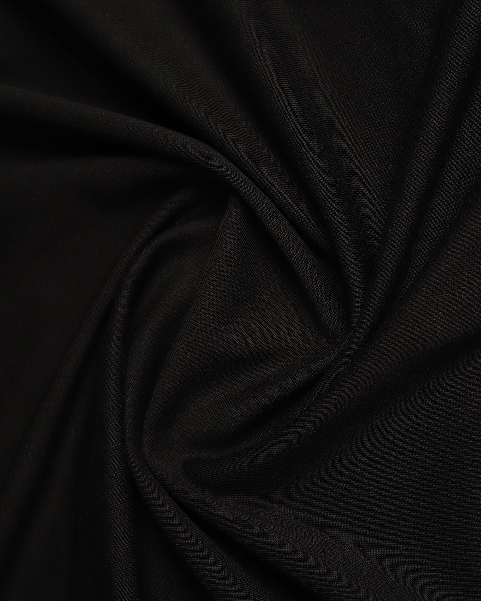 Black Crew Neck Textured T-Shirt - Crown