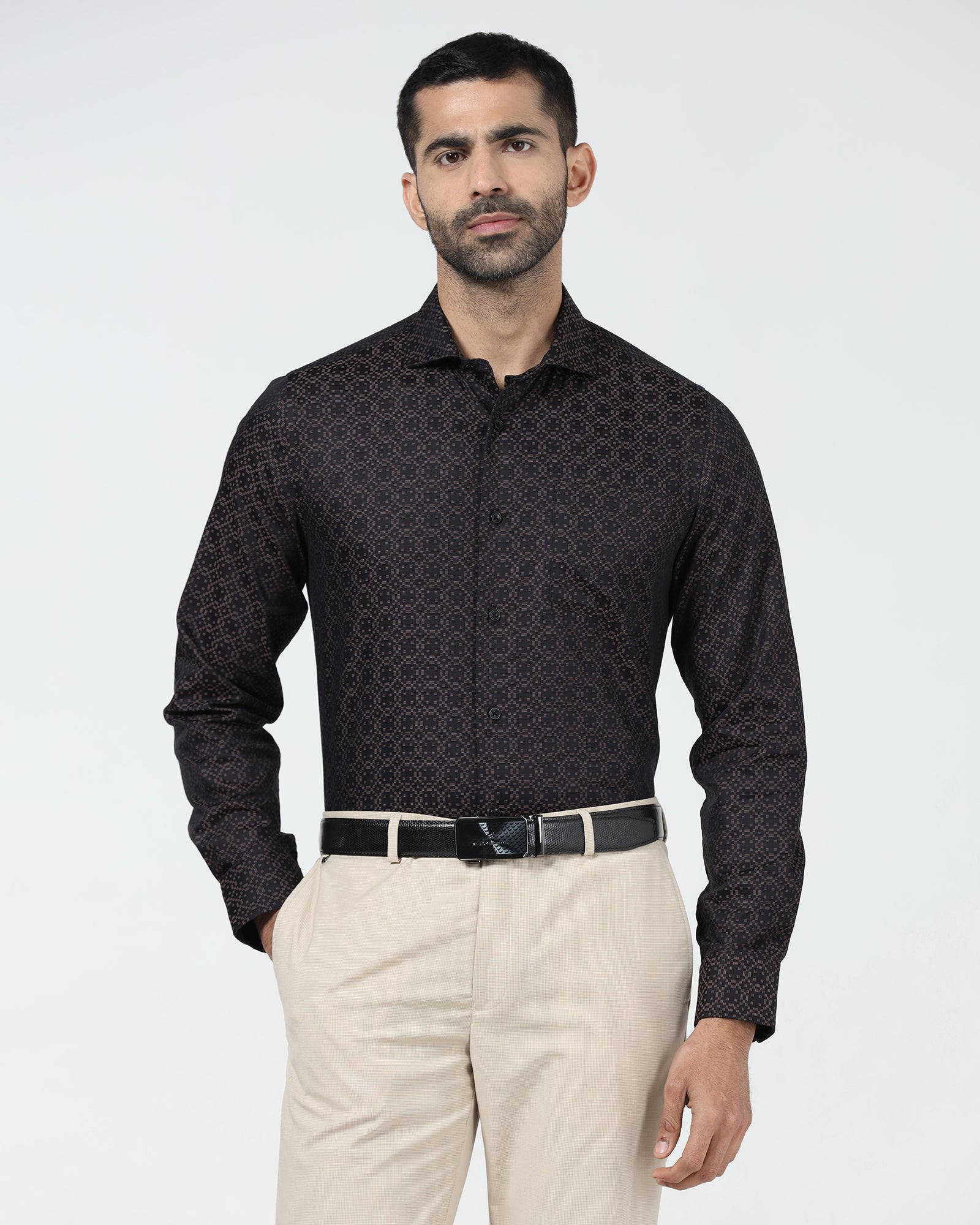 Black Jacquard Shirt - Alton