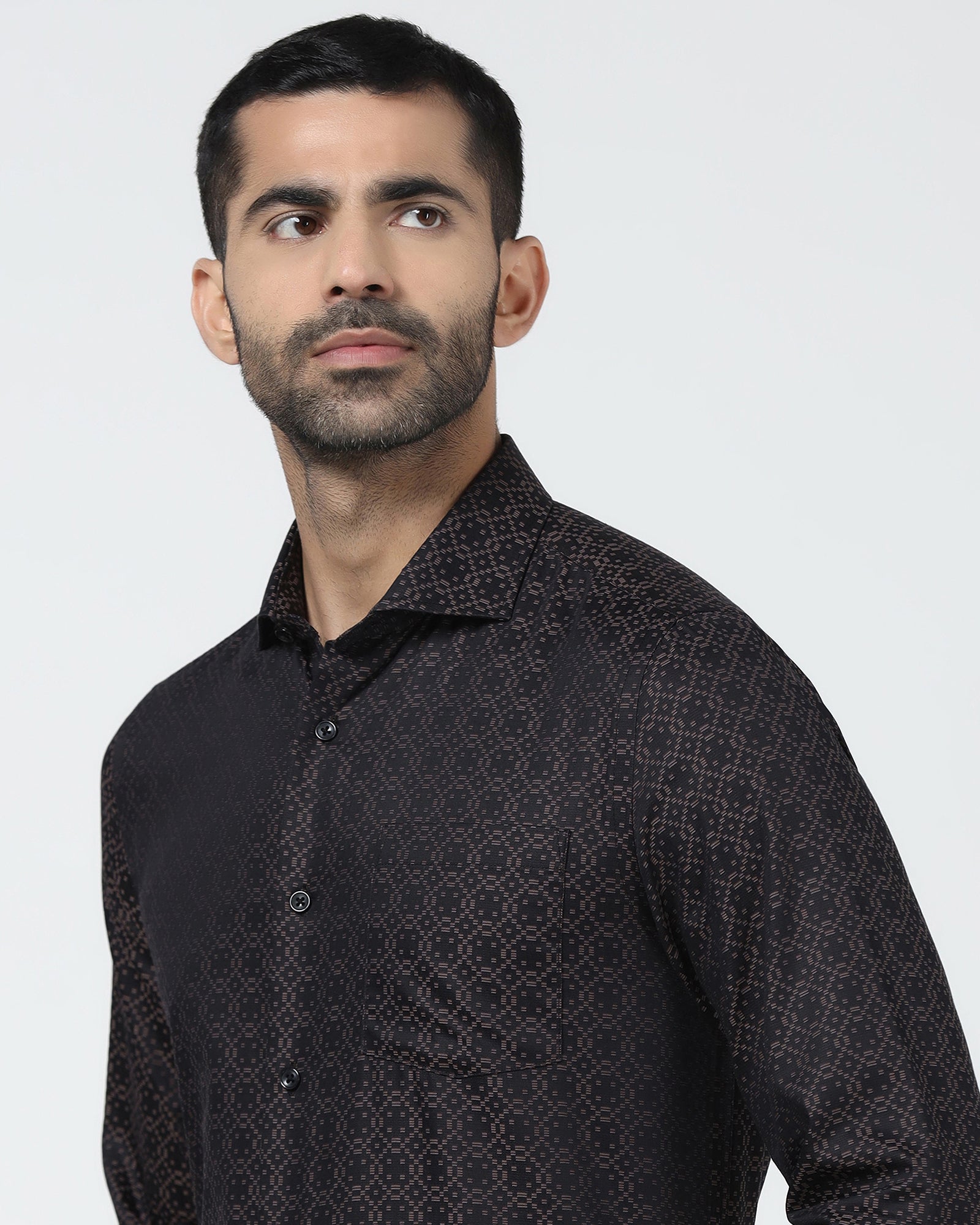 Black Jacquard Shirt - Alton