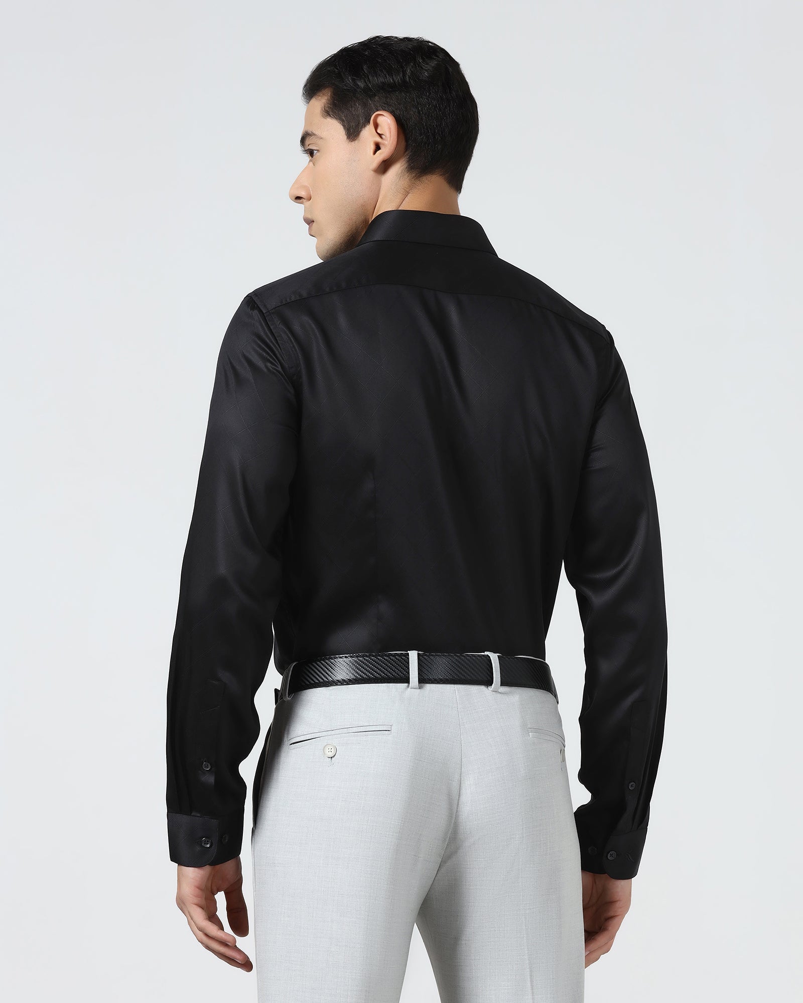 Black Jacquard Shirt - Mario