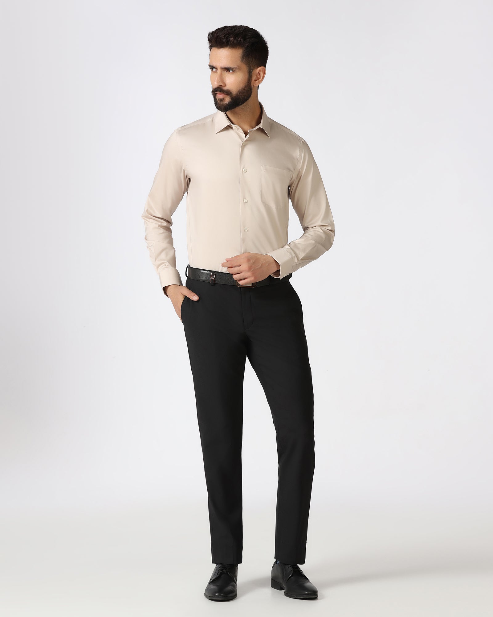 Black Luxe Check Trouser - Portwine