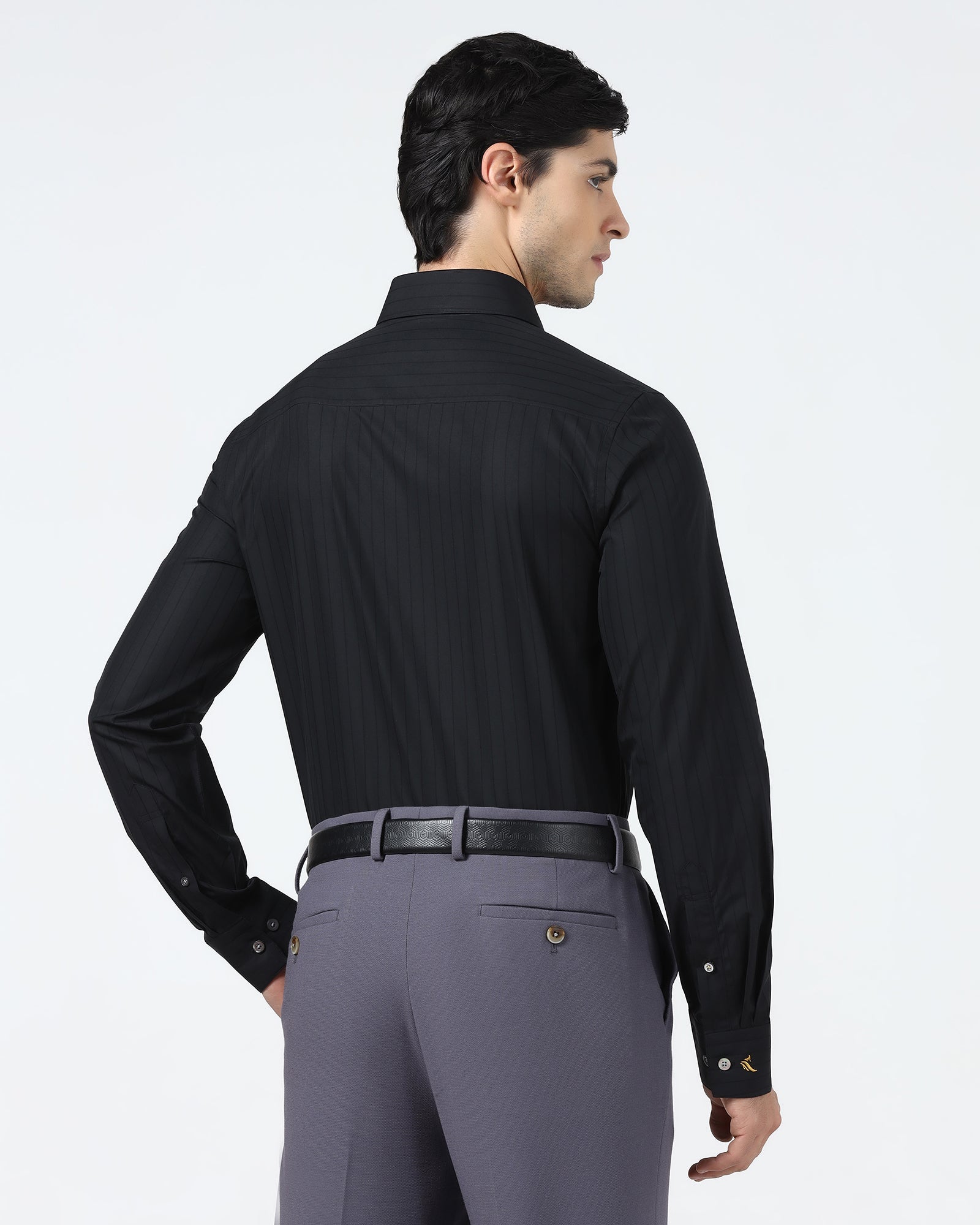 Black Luxe Stripe Shirt - Oscar