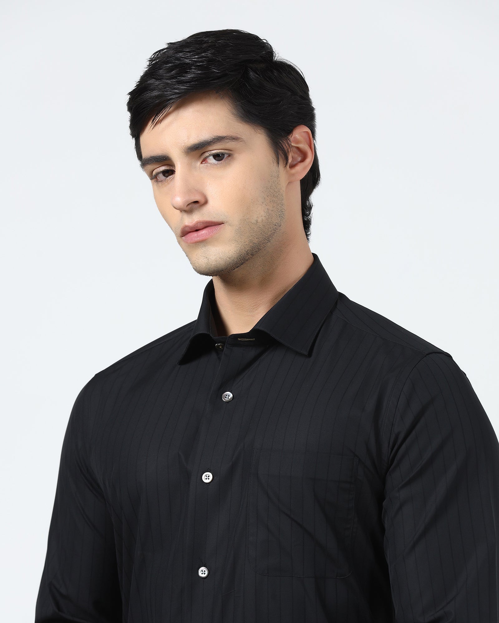 Black Luxe Stripe Shirt - Oscar