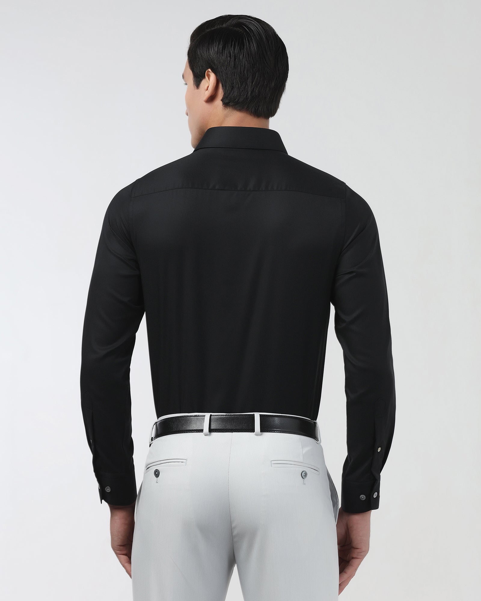 Black Luxe Textured Shirt - Twix