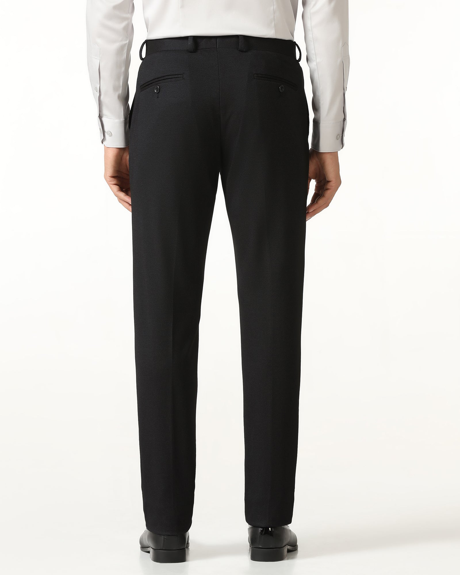 Black Must Haves Textured Trouser - Miggins