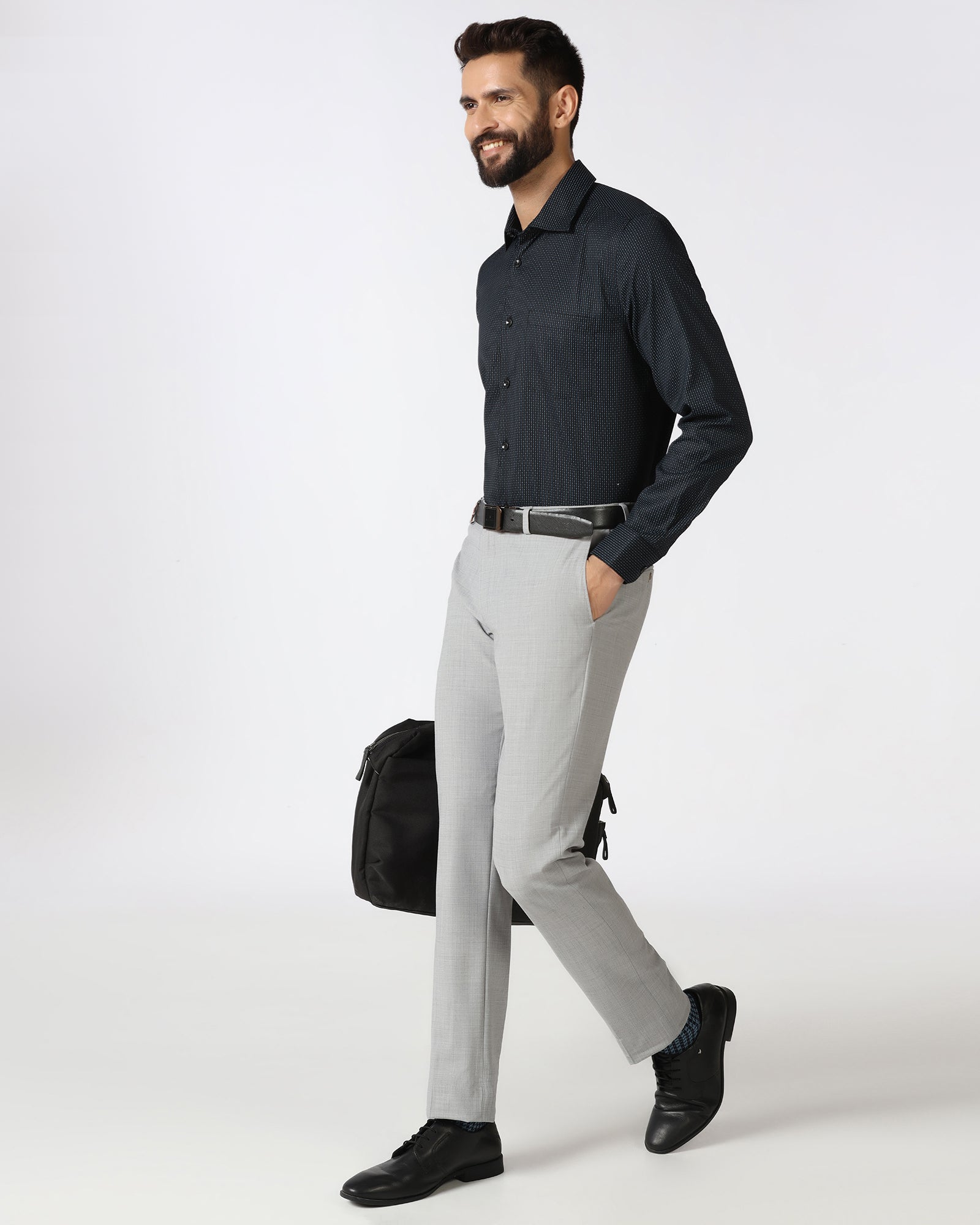 Black Non Iron Printed Shirt - Radiant