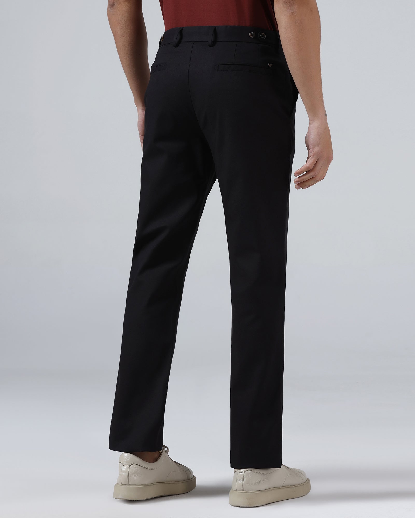 Black Non Iron Solid Khakis - Maple