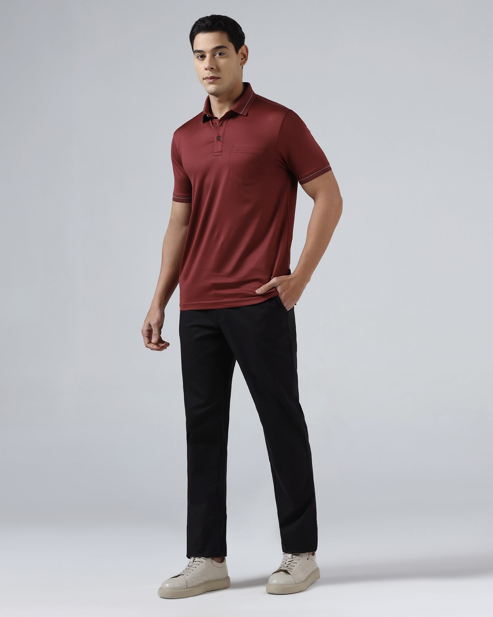 Black Non Iron Solid Khakis - Maple