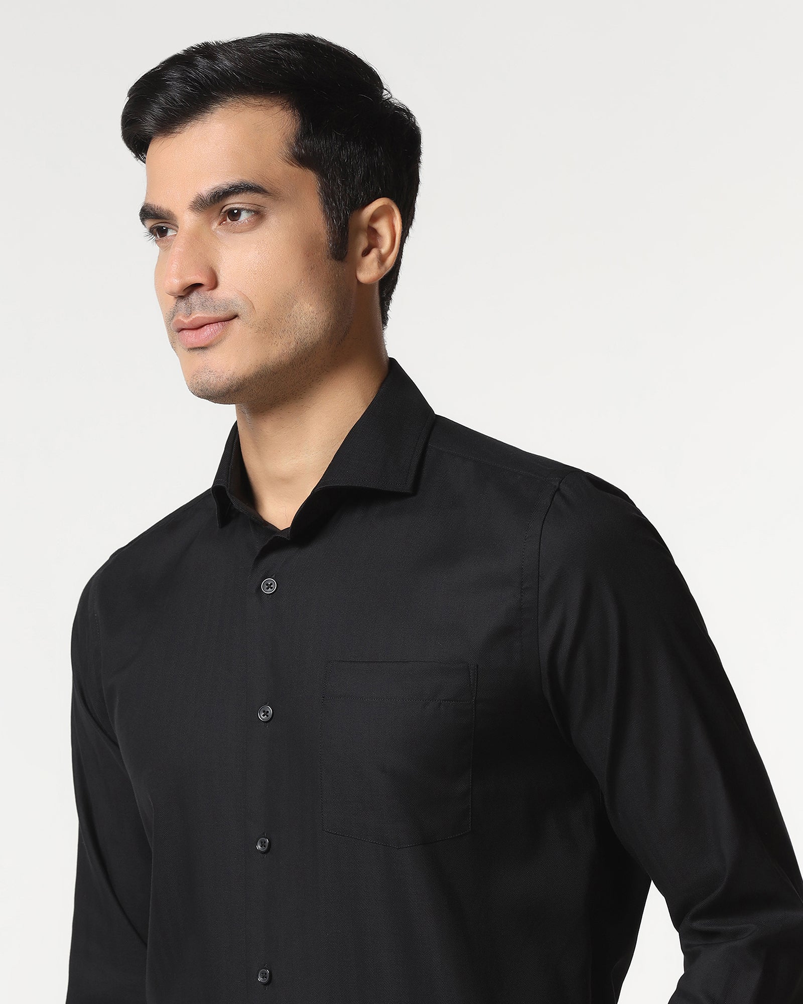 Black Non Iron Stripe Shirt - Cooper