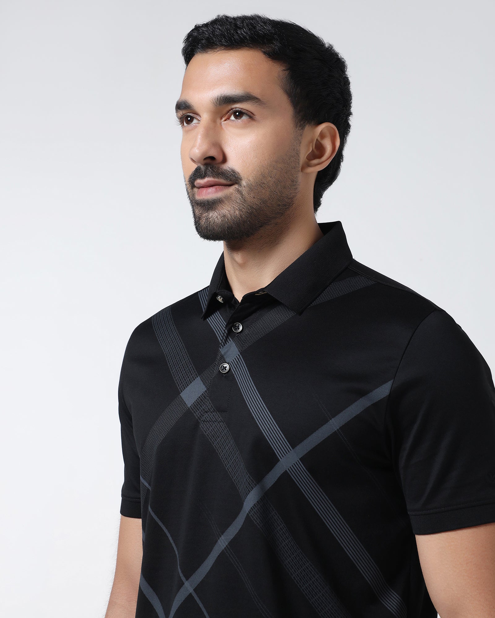 Black Printed Polo - Tokyo