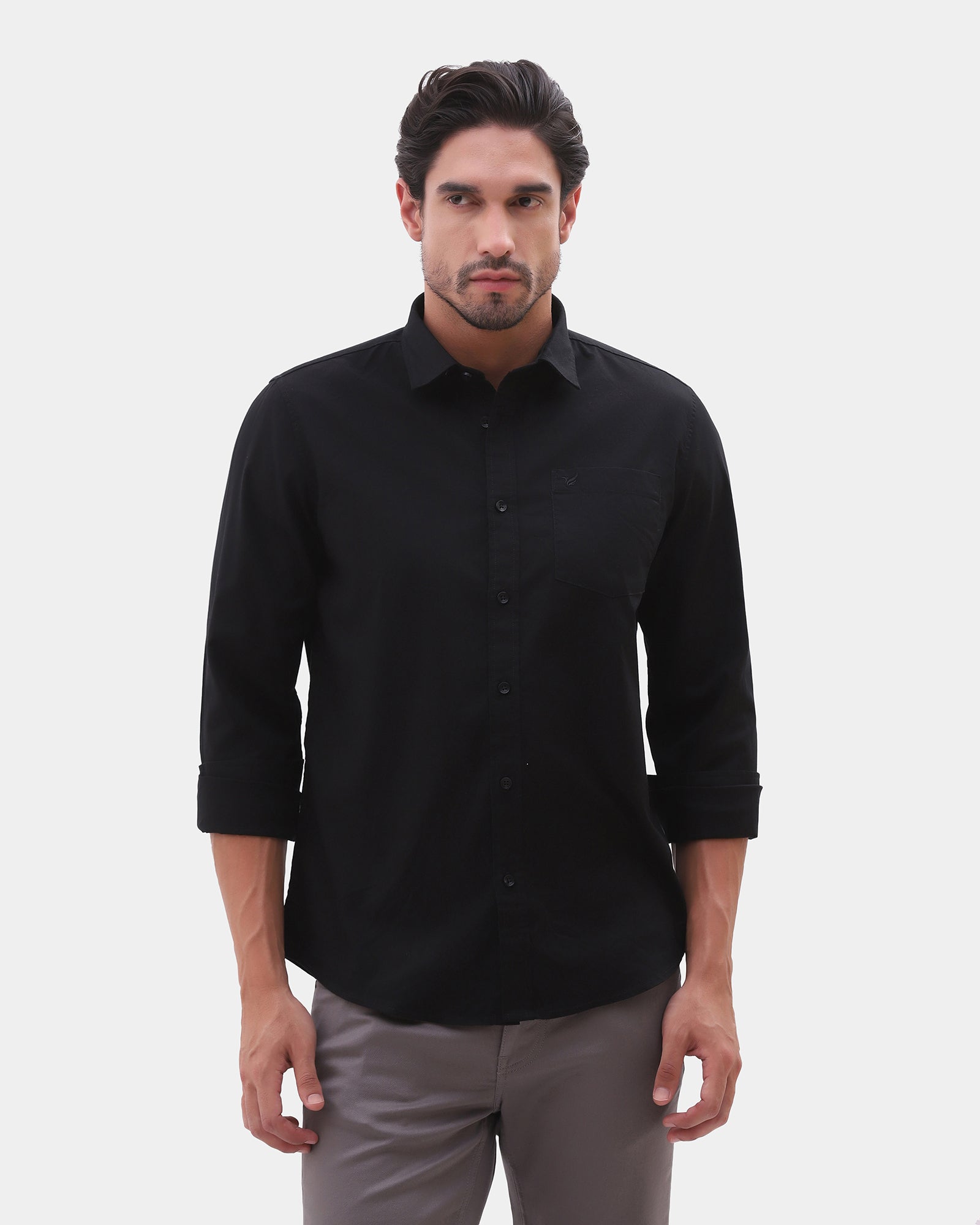 Black Printed Shirt - Gebbew