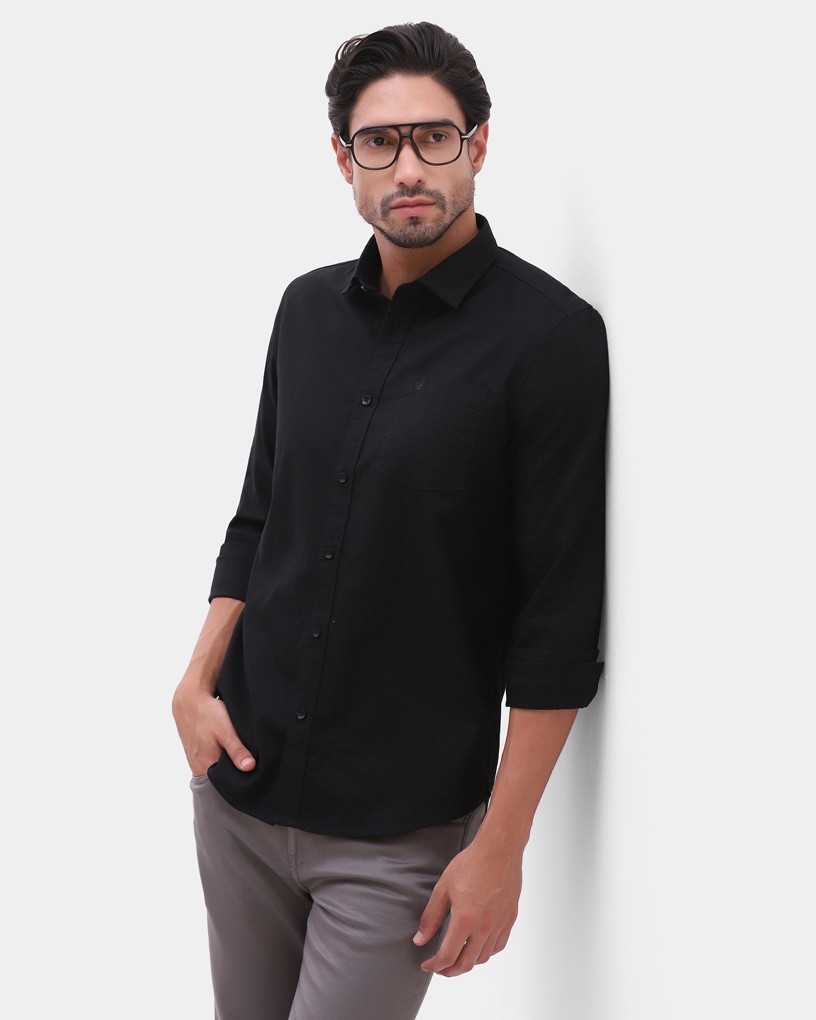 Black Printed Shirt - Gebbew