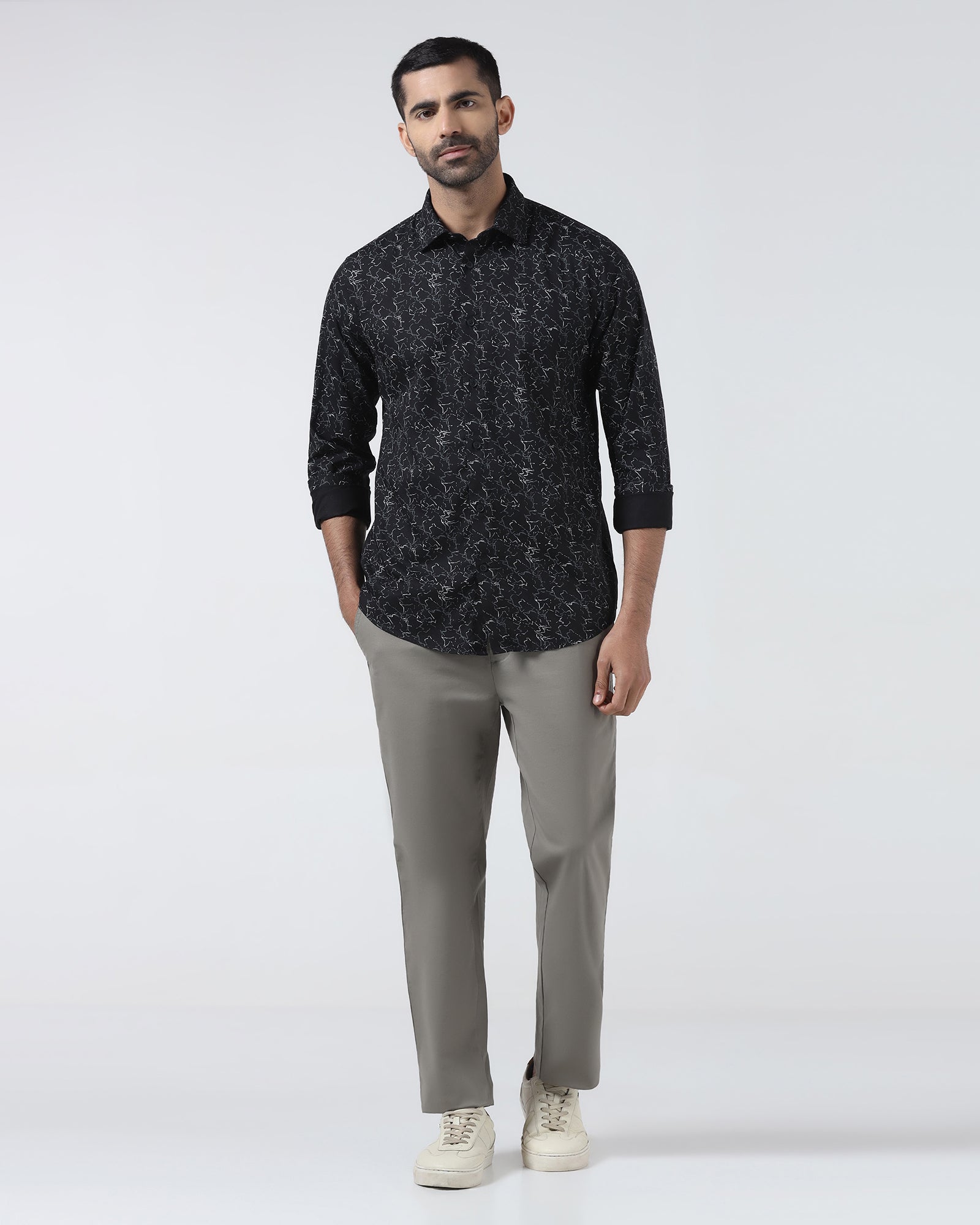 Black Printed Shirt - Hoden