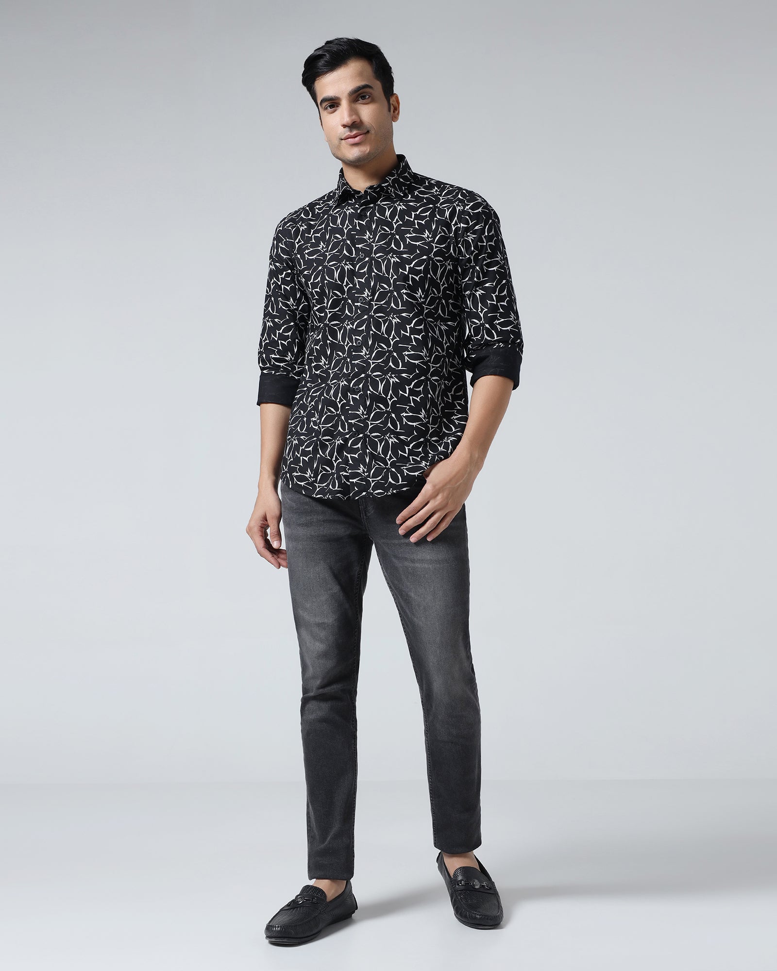 Black Printed Shirt - Marcen