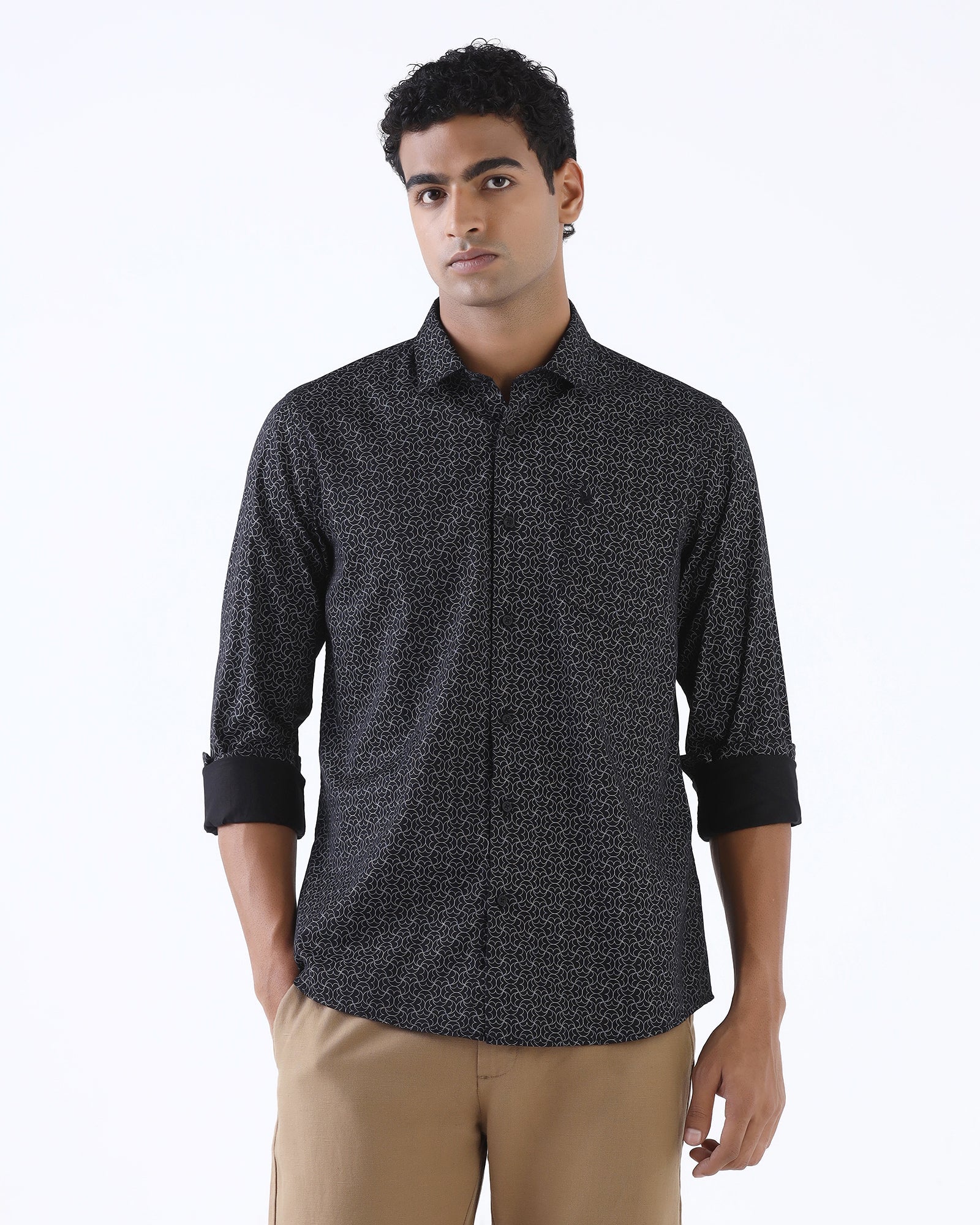 Black Printed Shirt - Poger