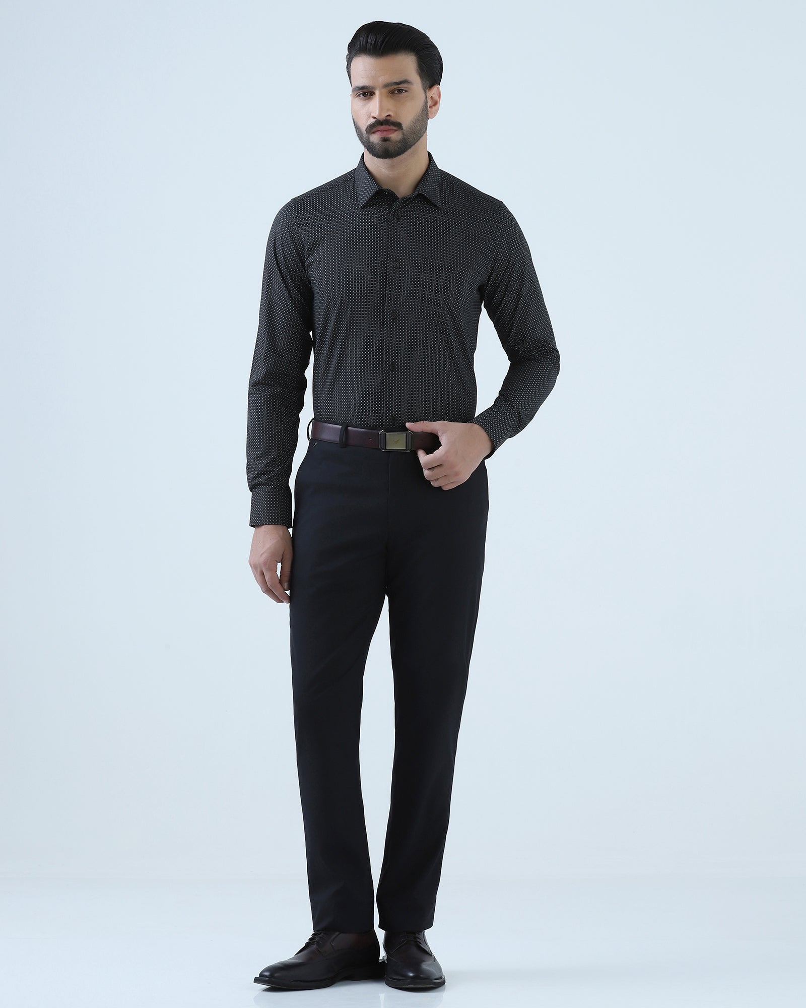 Black Printed Shirt - Uskai