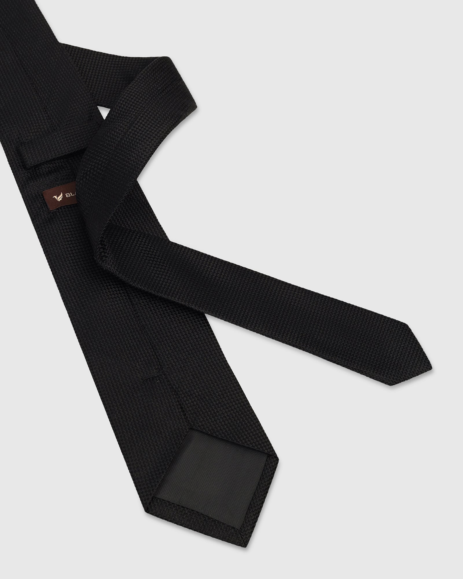 Black Silk Printed Tie - Waldorf