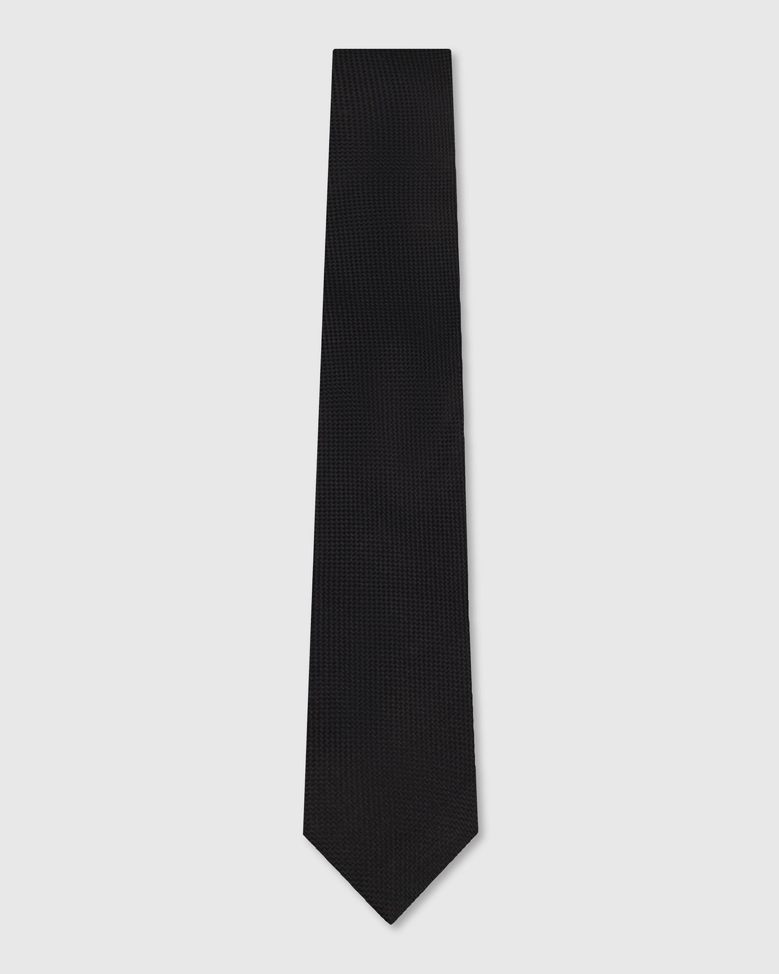 Black Silk Printed Tie - Waldorf