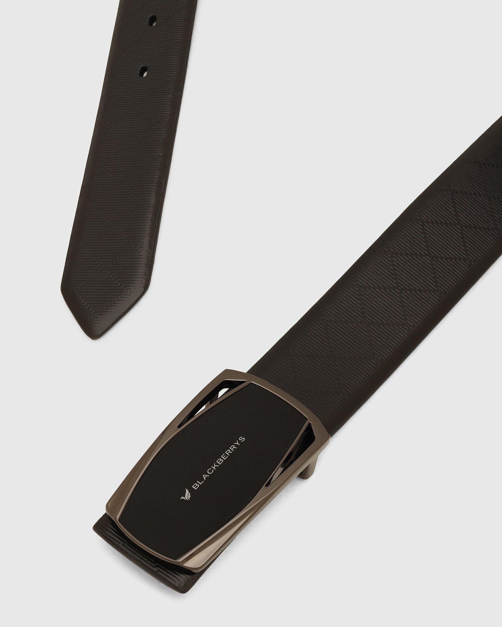 Leather Black Solid Belt - Wynne
