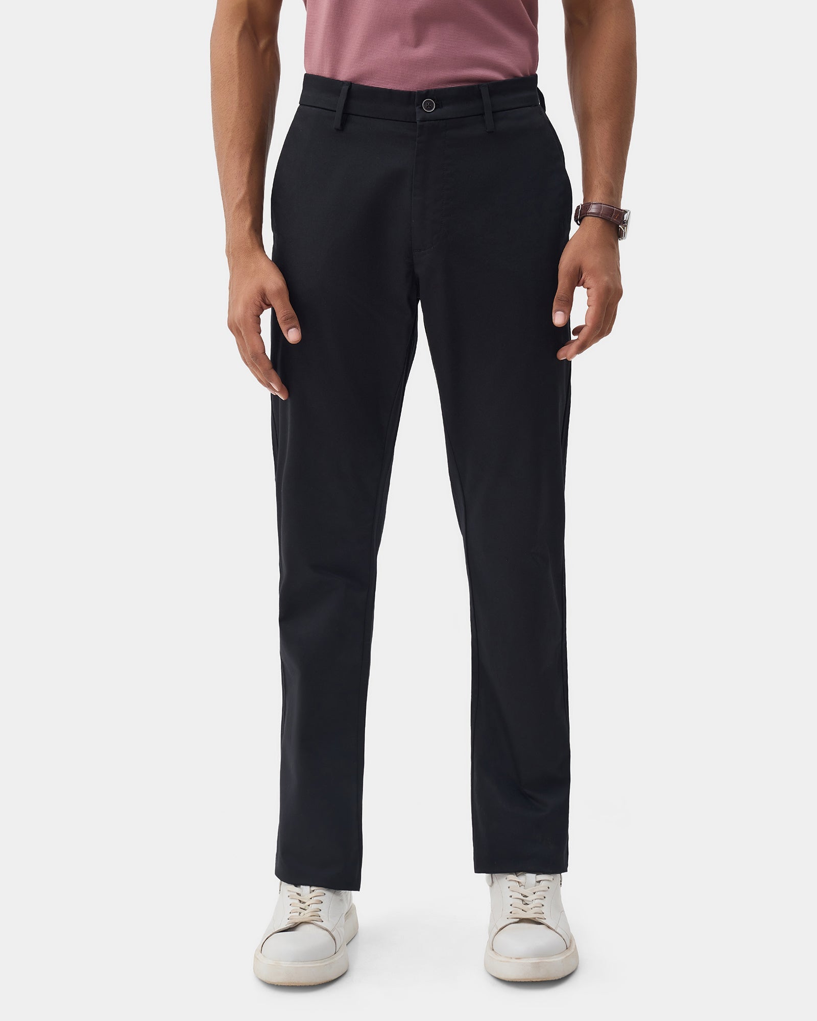 Black Solid Khakis - Kolt