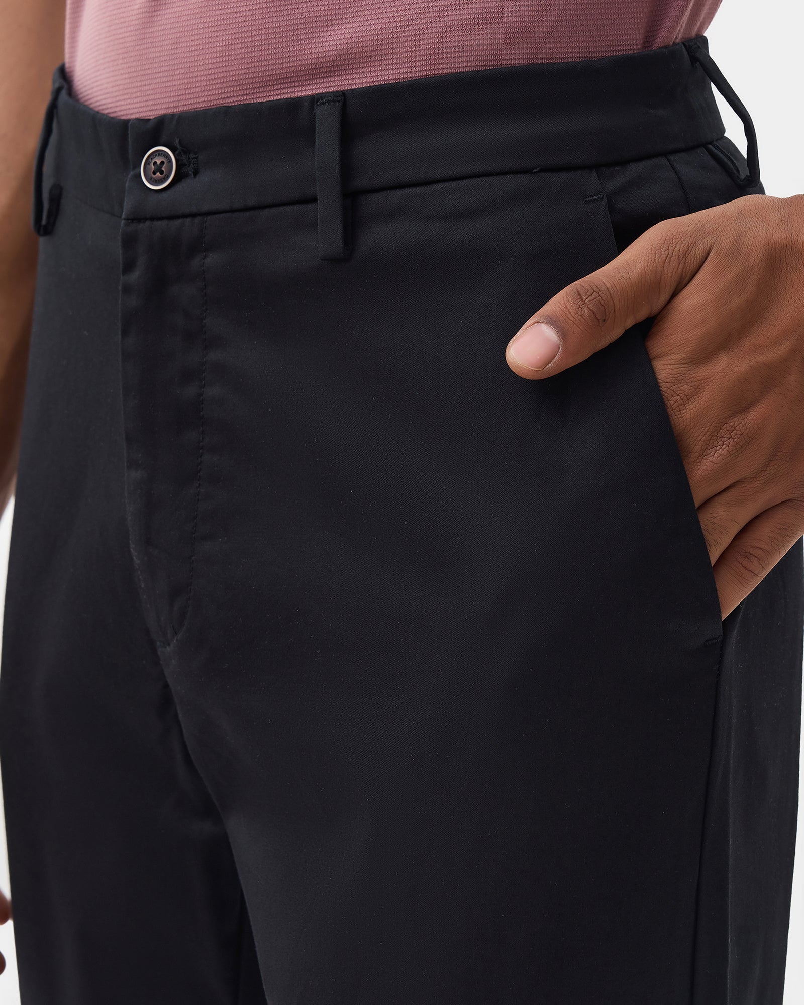 Black Solid Khakis - Kolt