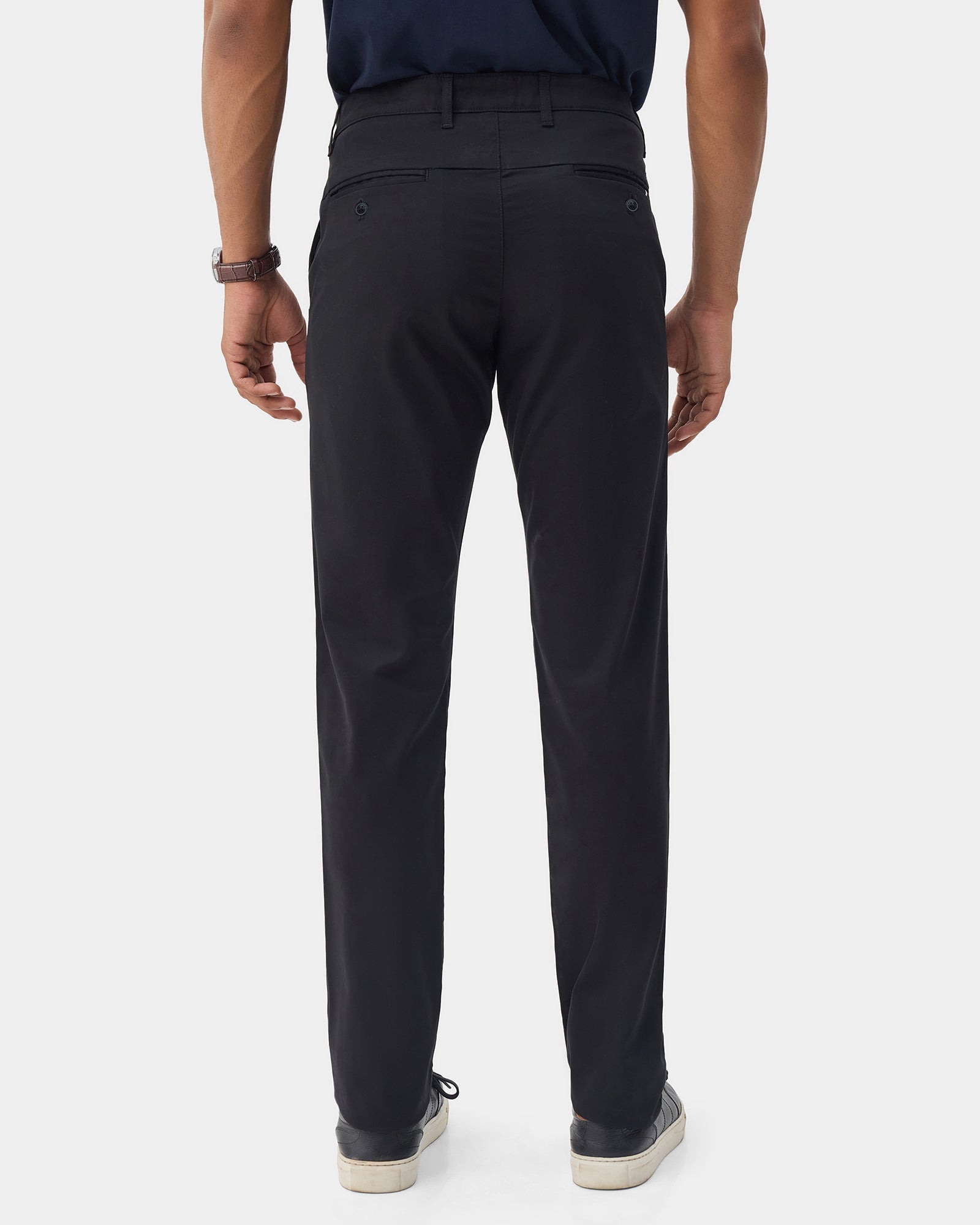 Black Solid Khakis - Sinai
