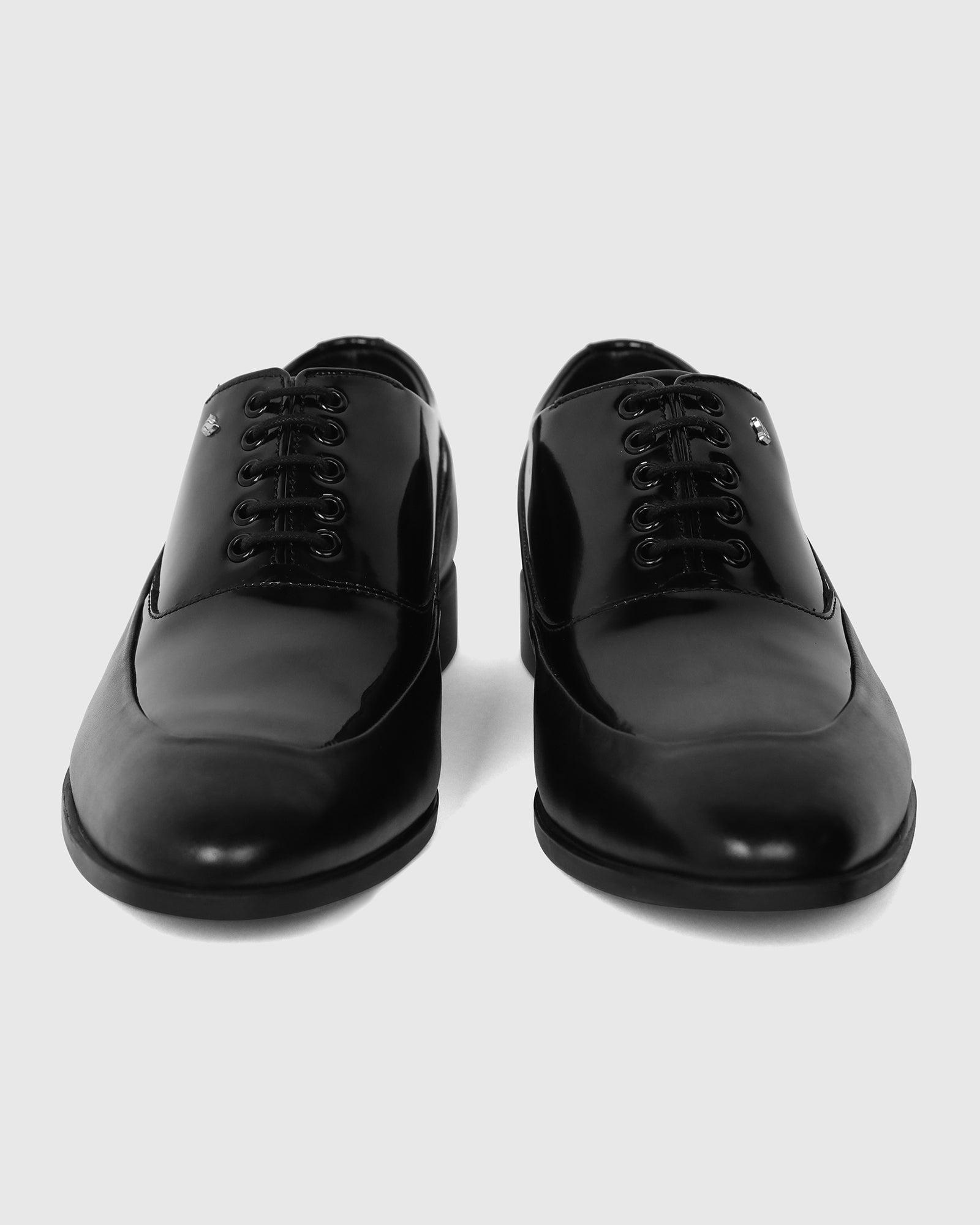 Black Solid Oxford Shoes - Tall New