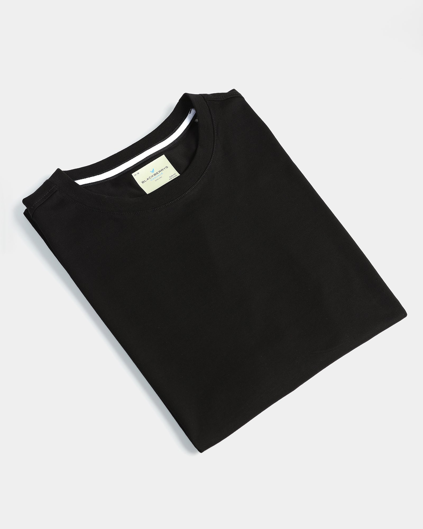 Must Haves Black Crew Neck Solid T-Shirt - Twin