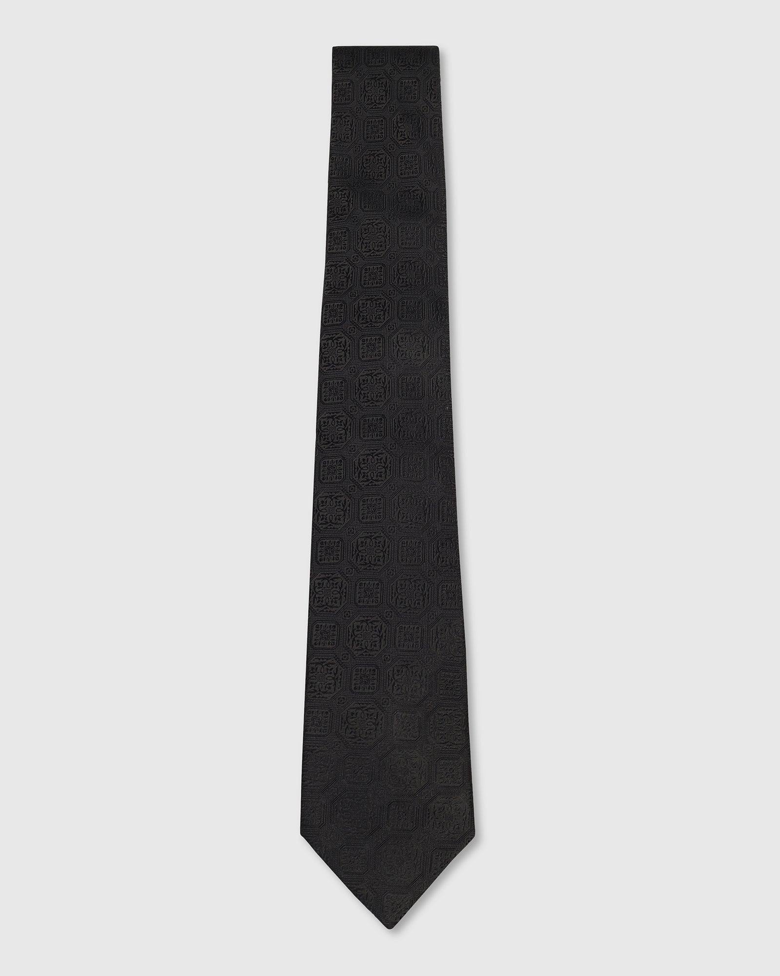 Black Solid Tie - Willibald