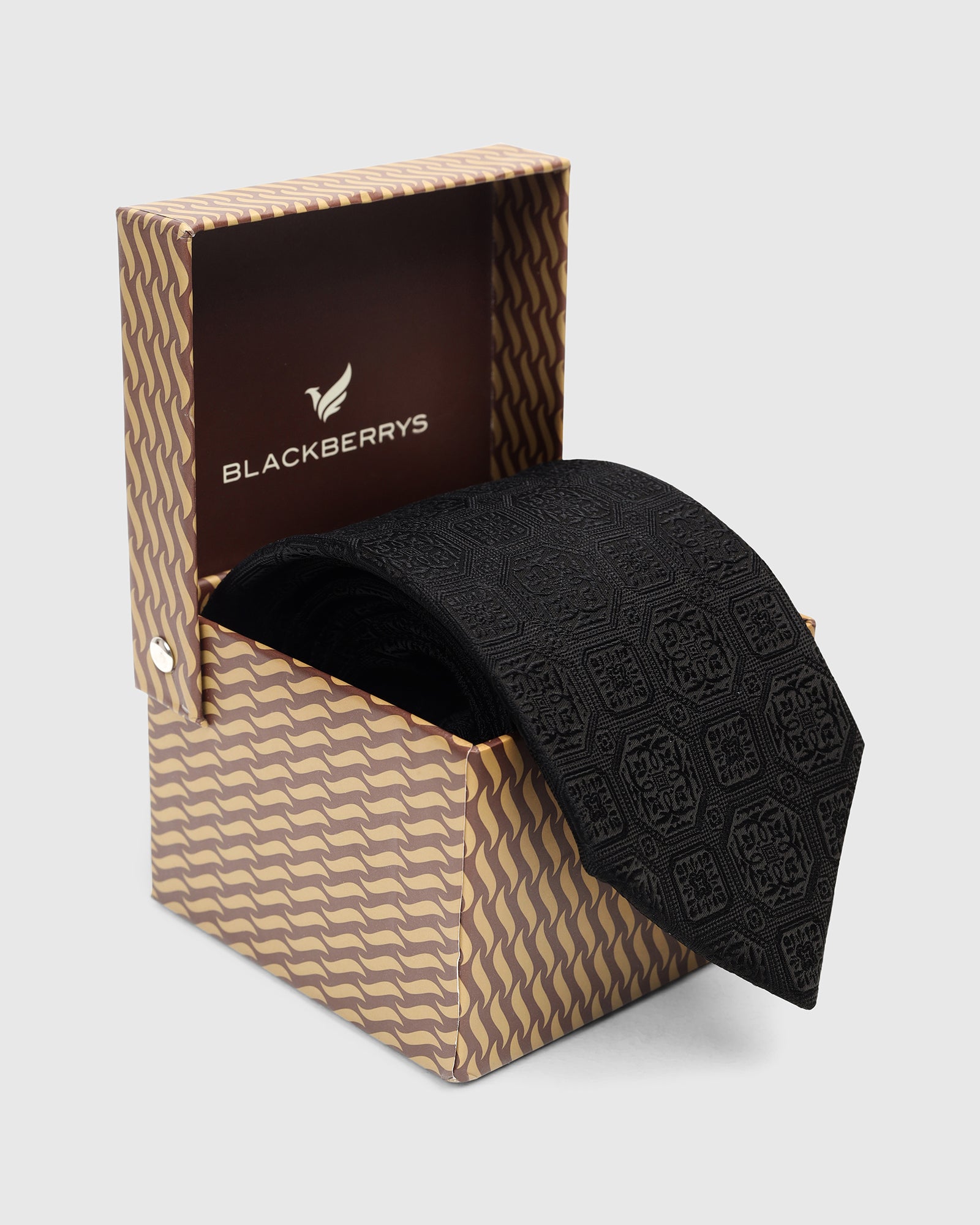 Black Solid Tie - Willibald