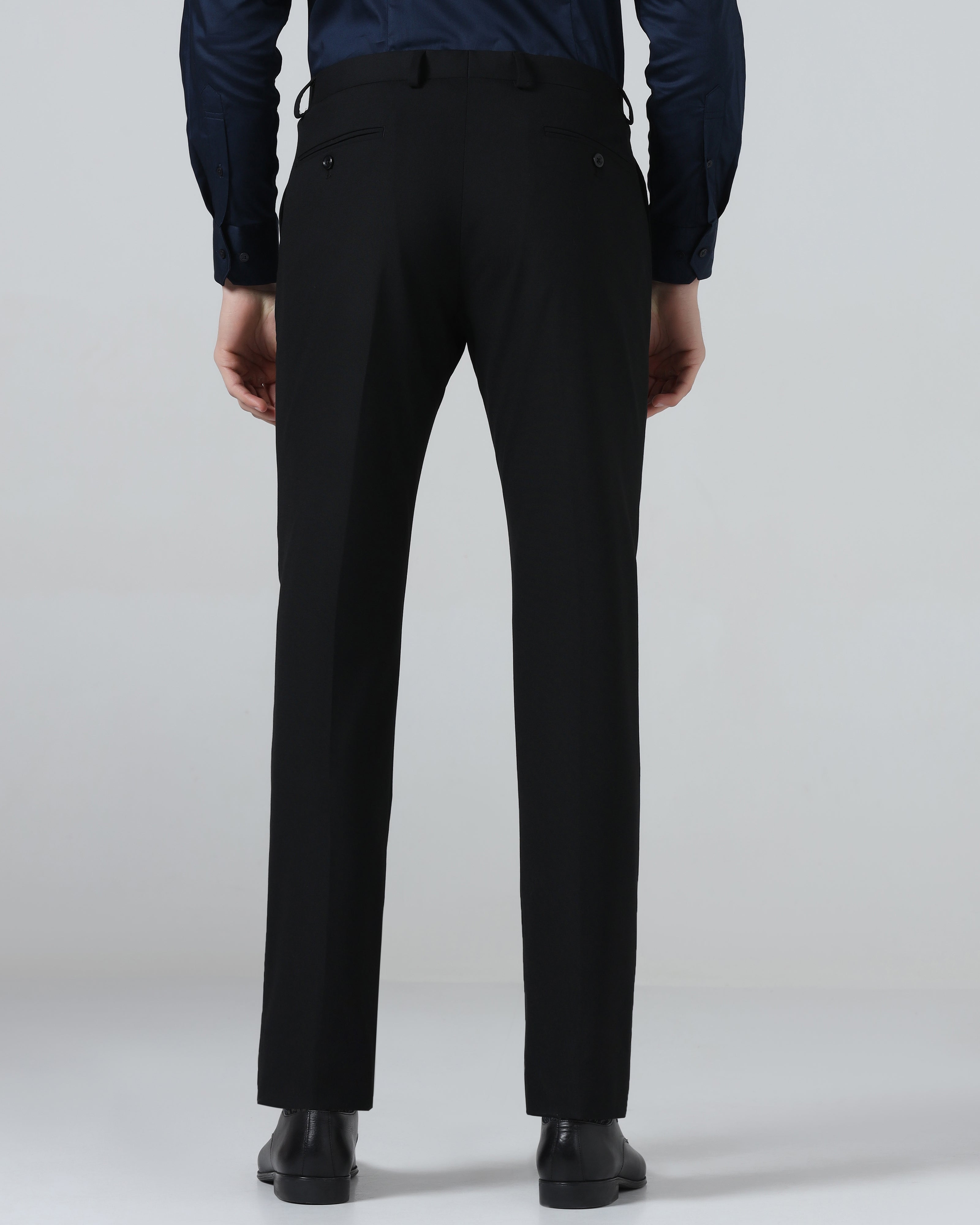 Black Solid Trouser