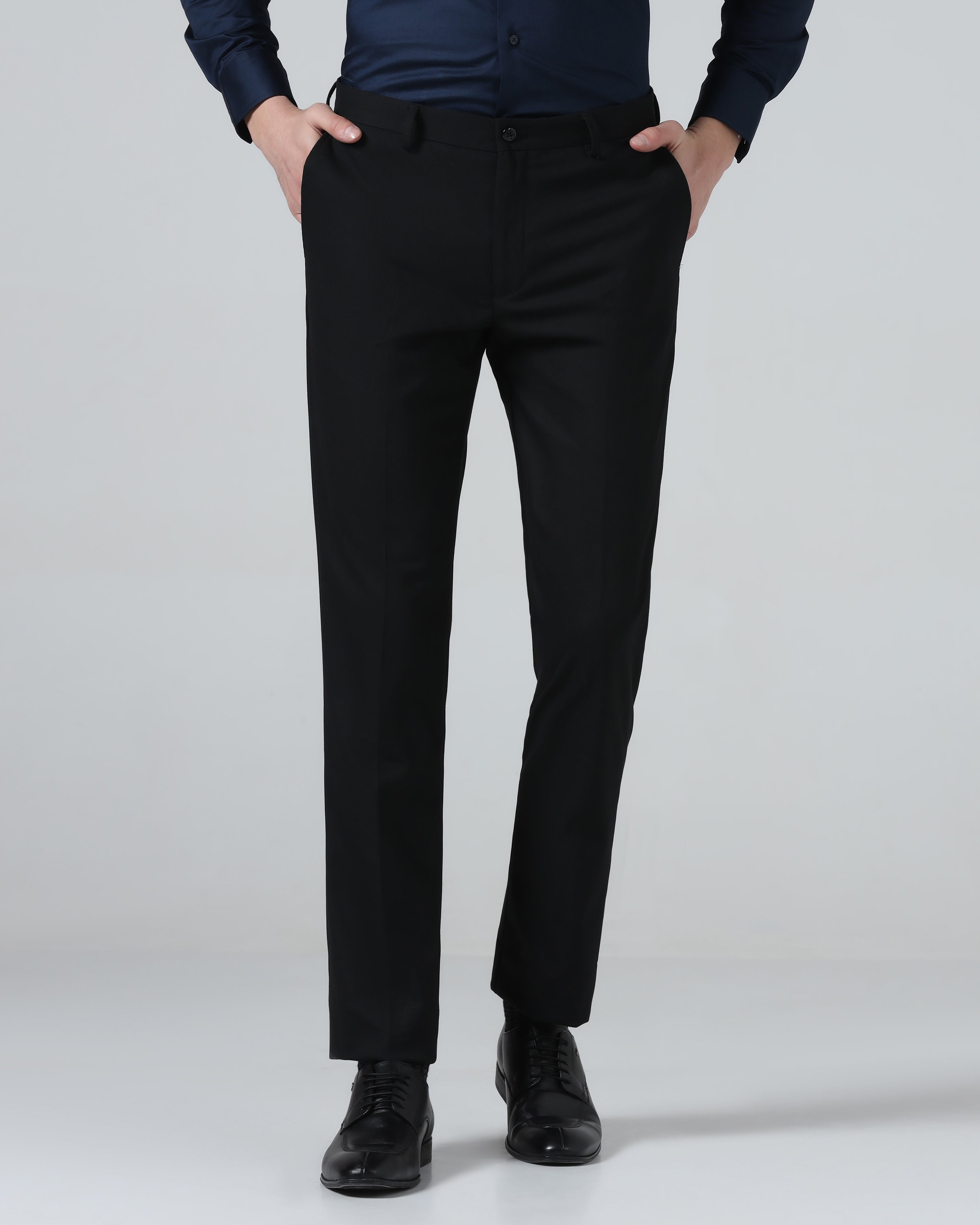 Black Solid Trouser