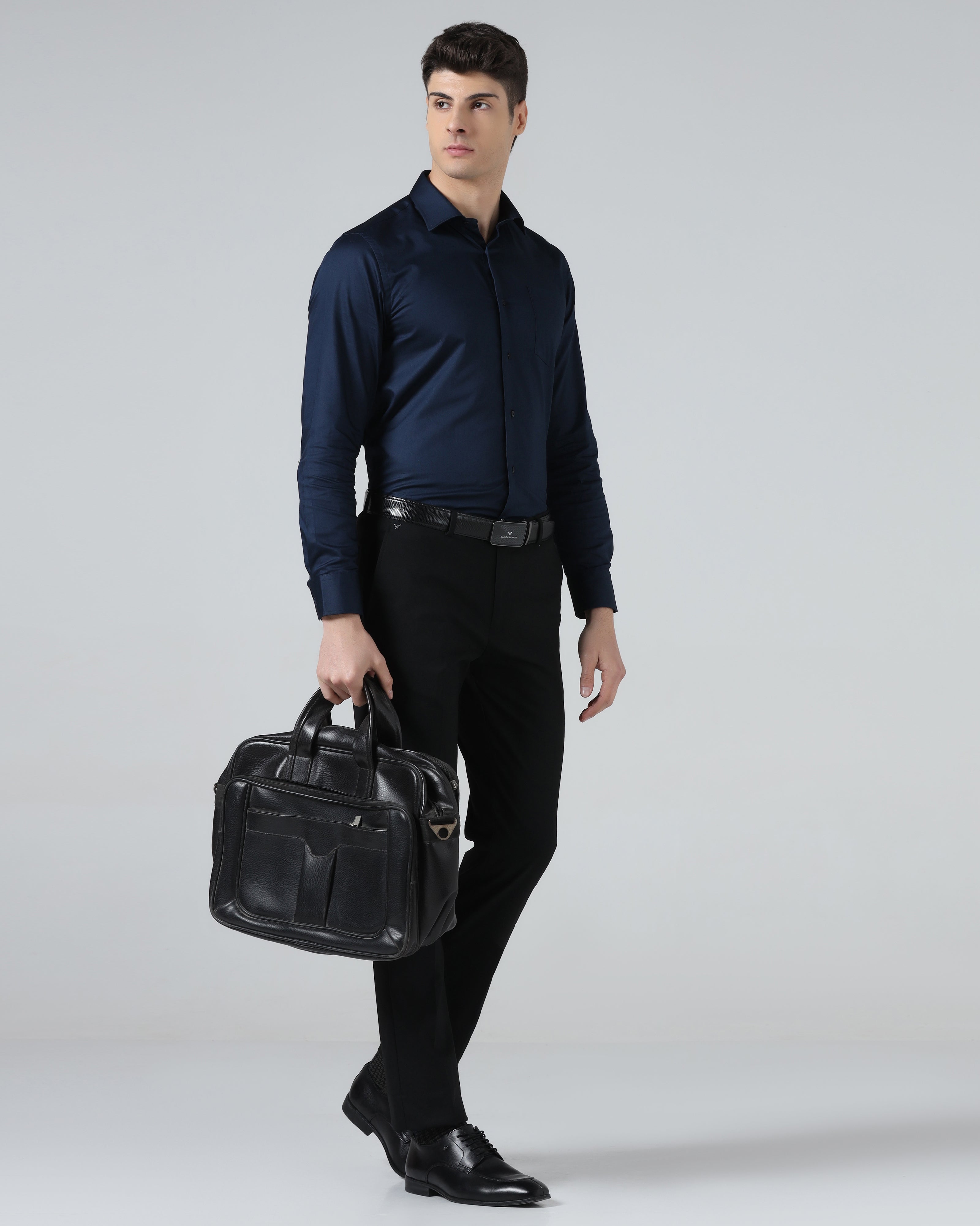 Black Solid Trouser