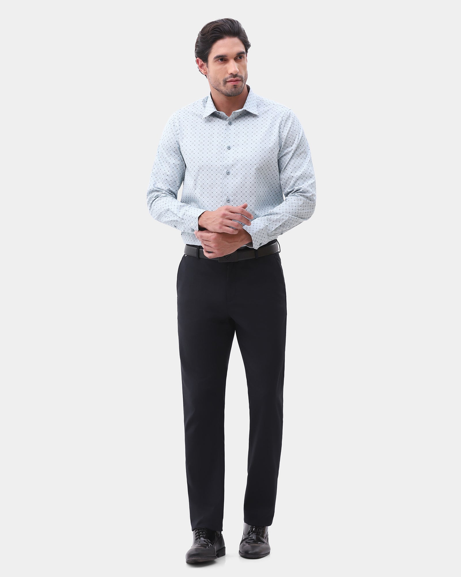 Black Solid Trouser - Cree