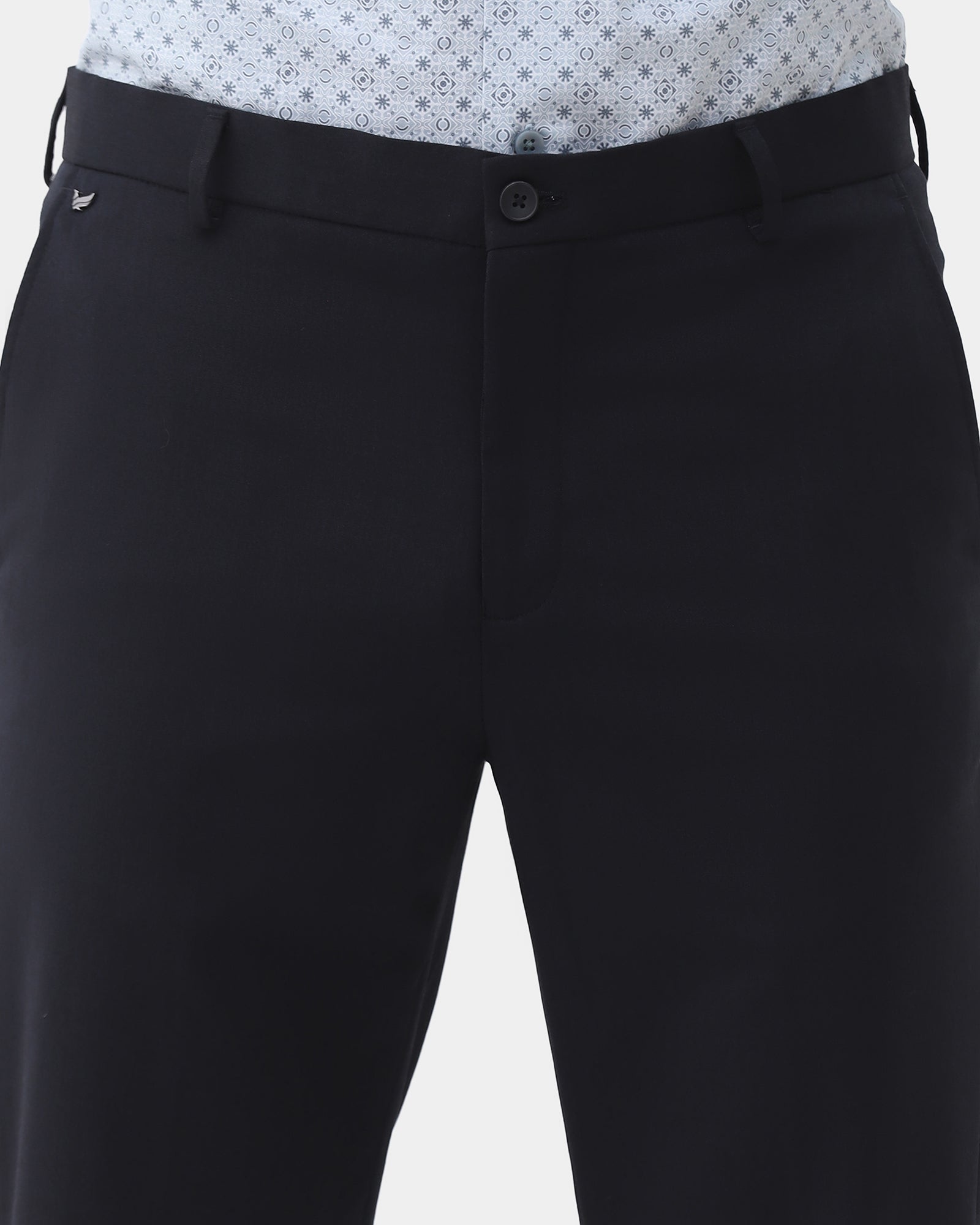 Black Solid Trouser - Cree