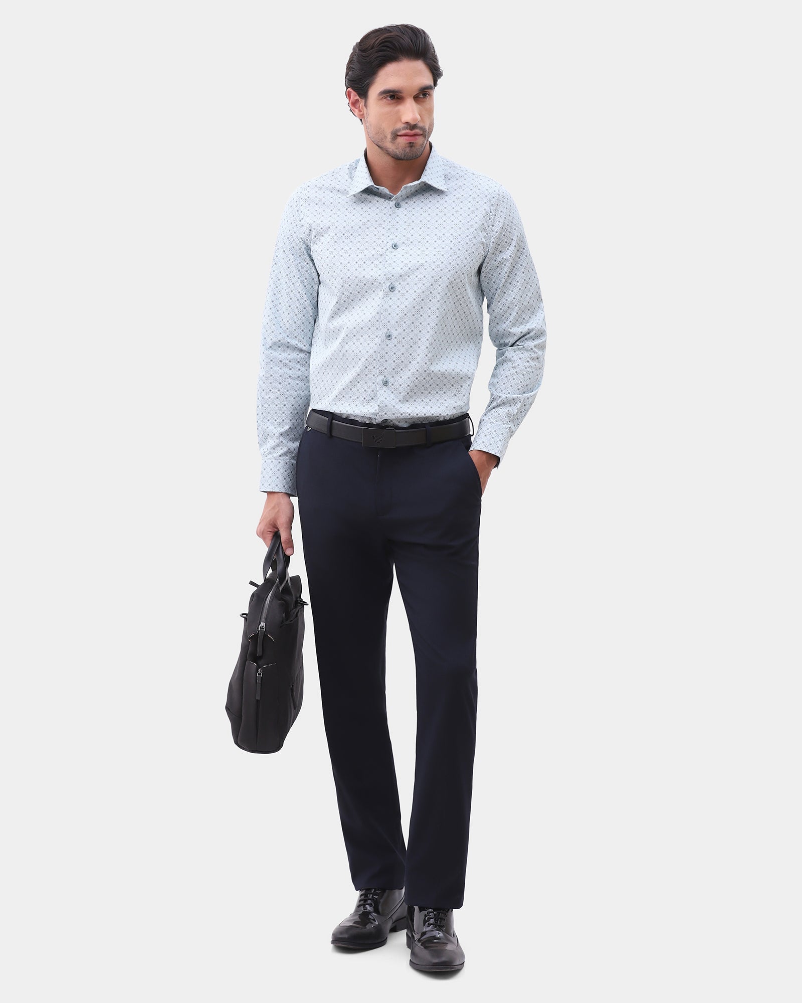 Black Solid Trouser - Cree