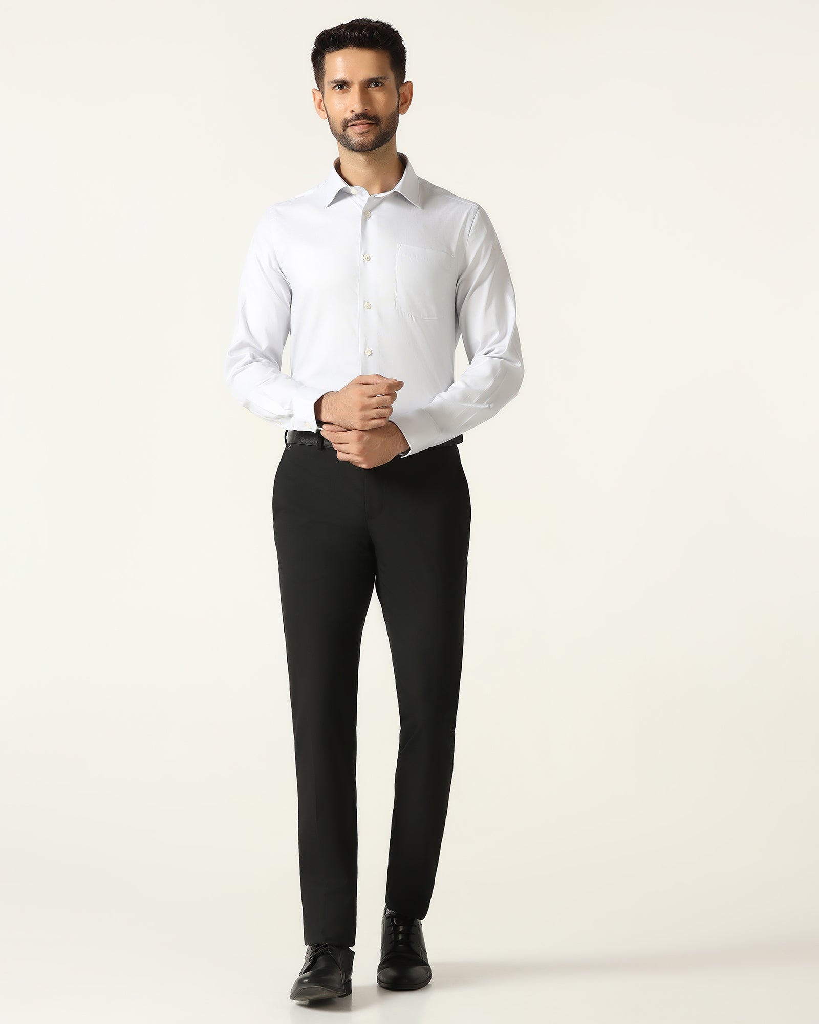 Black Solid Trouser - Malone