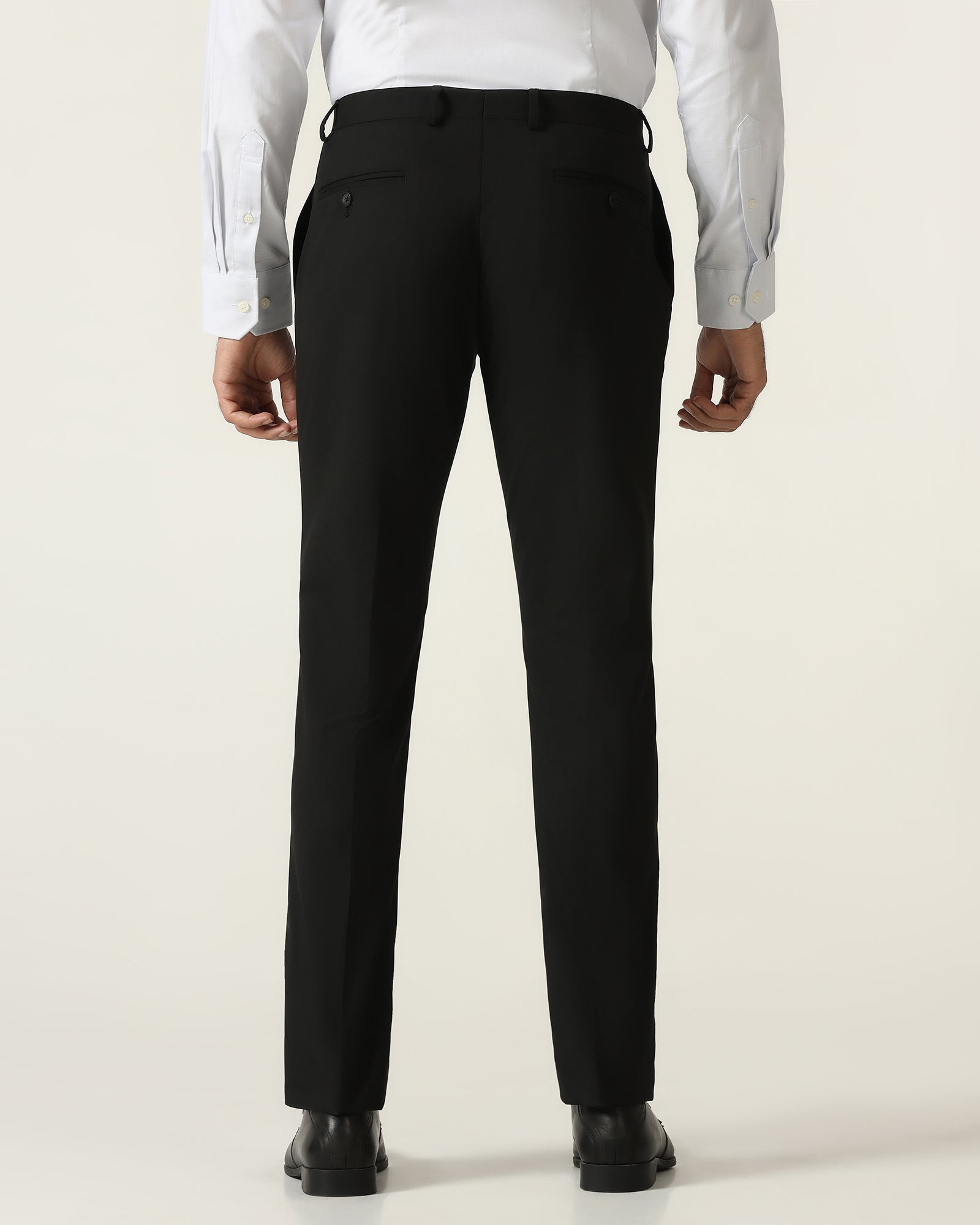 Black Solid Trouser - Malone