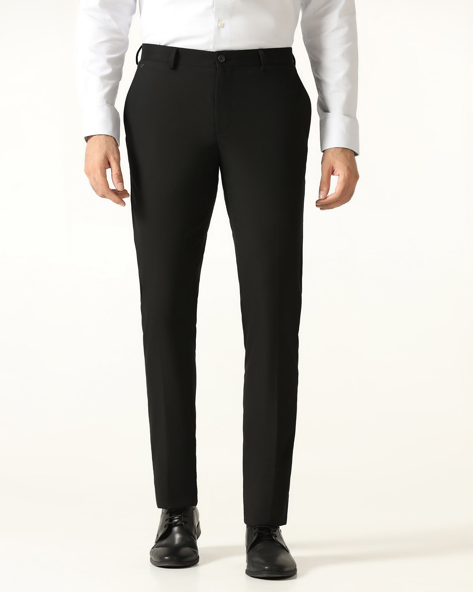 Black Solid Trouser - Malone