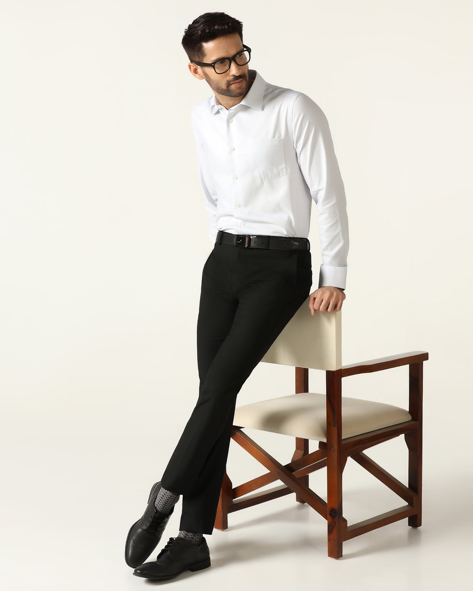 Black Solid Trouser - Malone