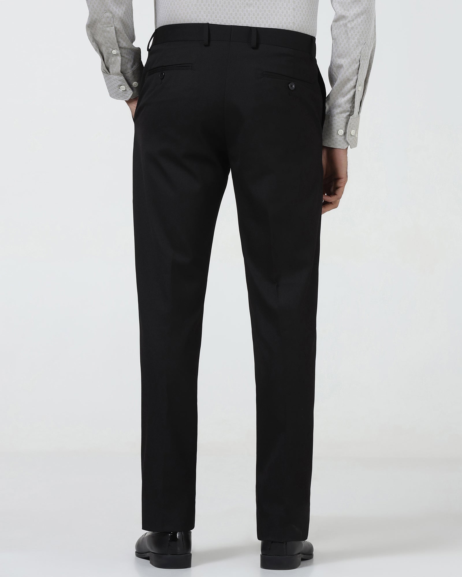 Black Solid Trouser - Marco
