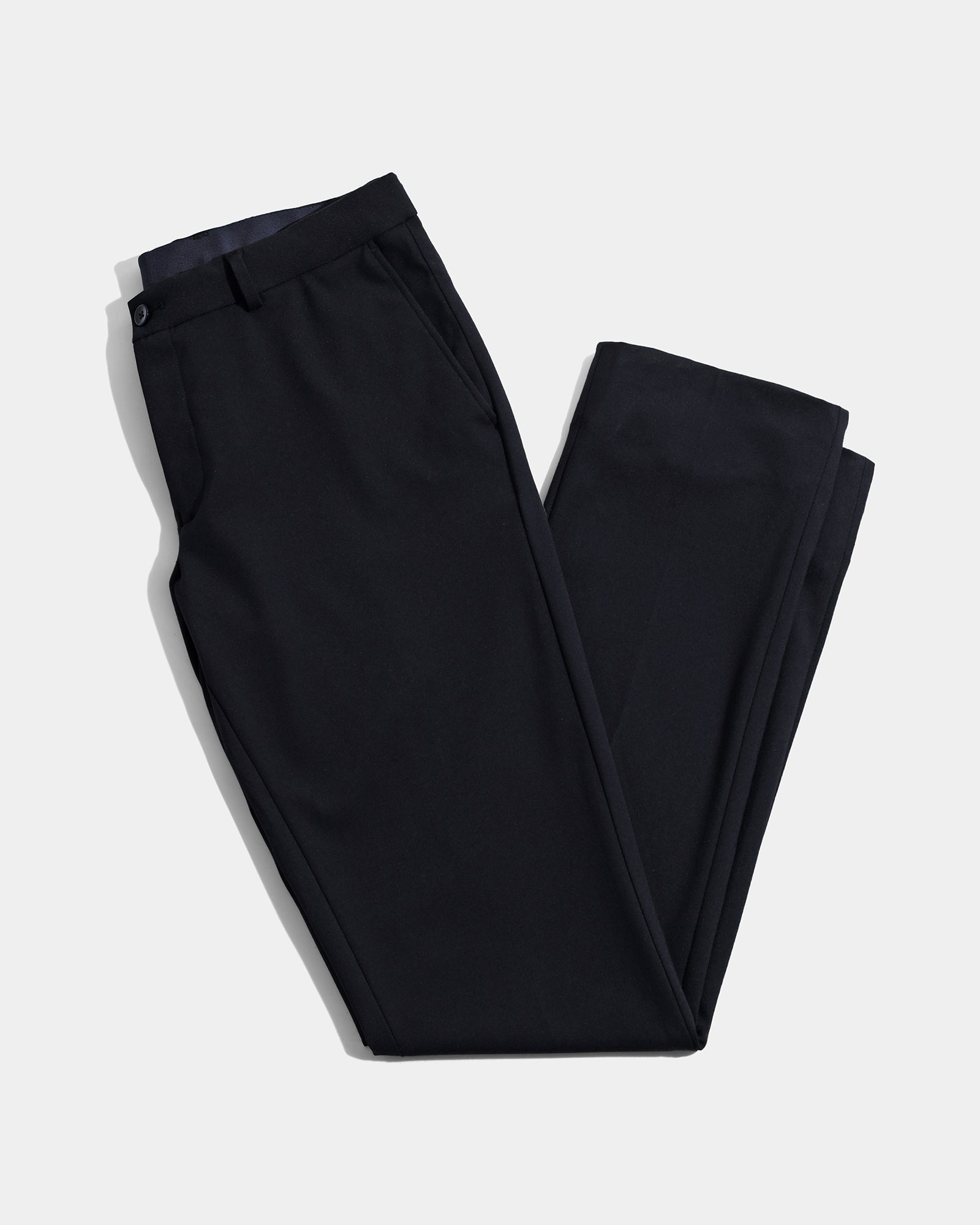 Black Solid Trouser - Oak