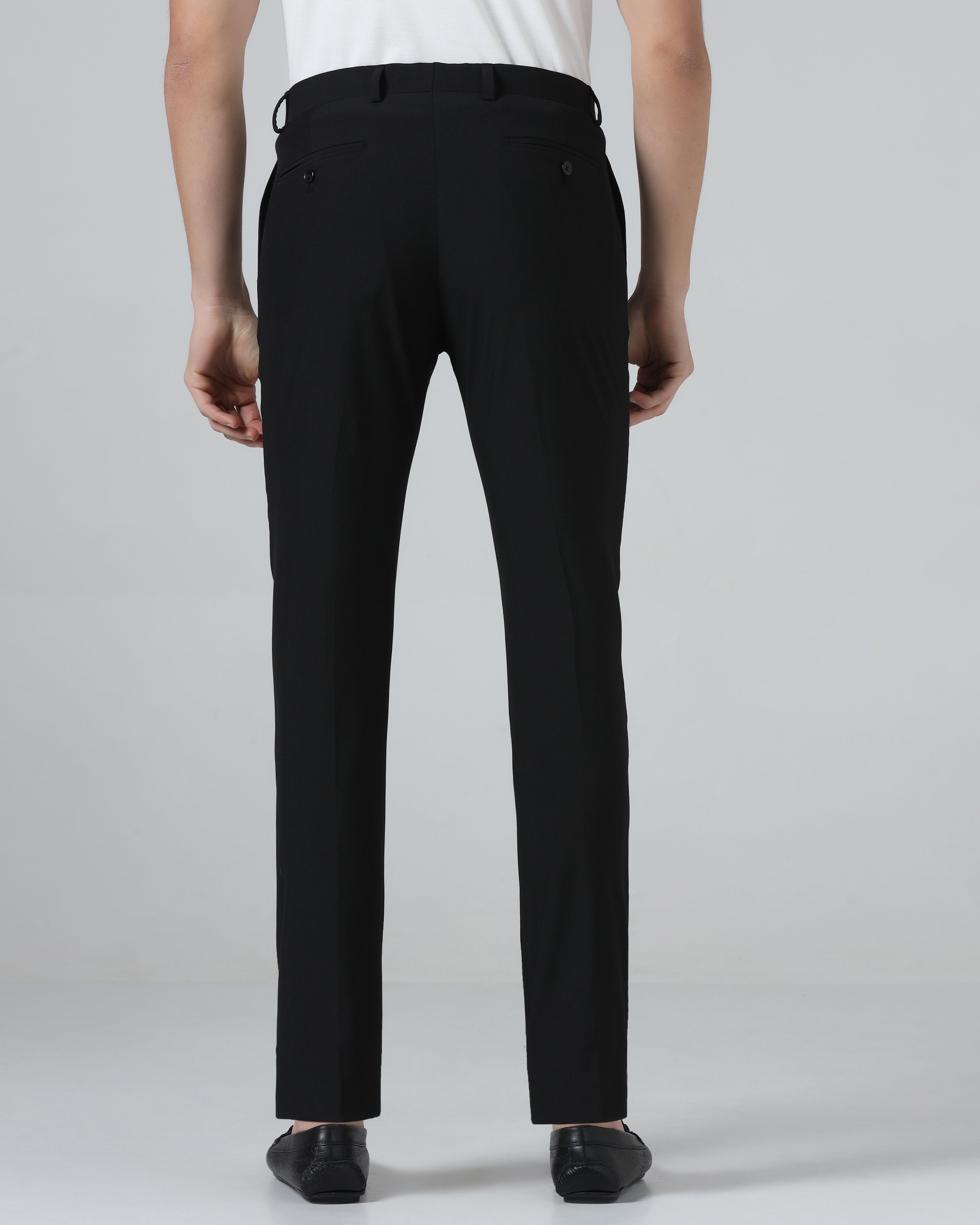 Black Solid Trouser