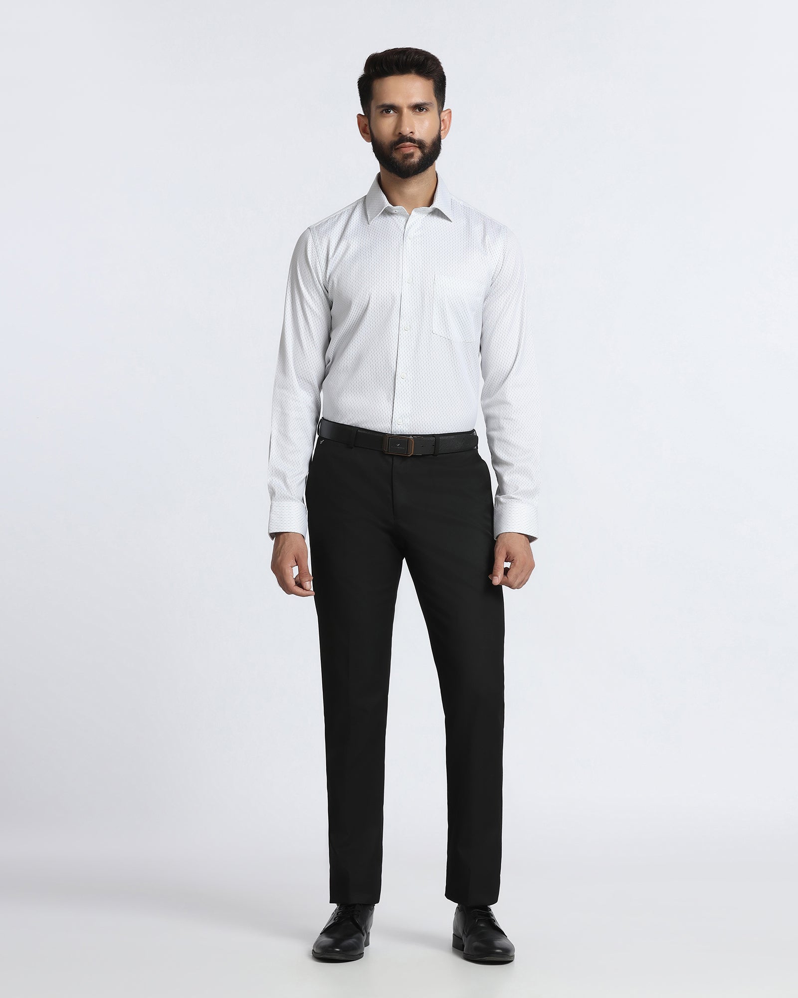 Black Solid Trouser - Roku